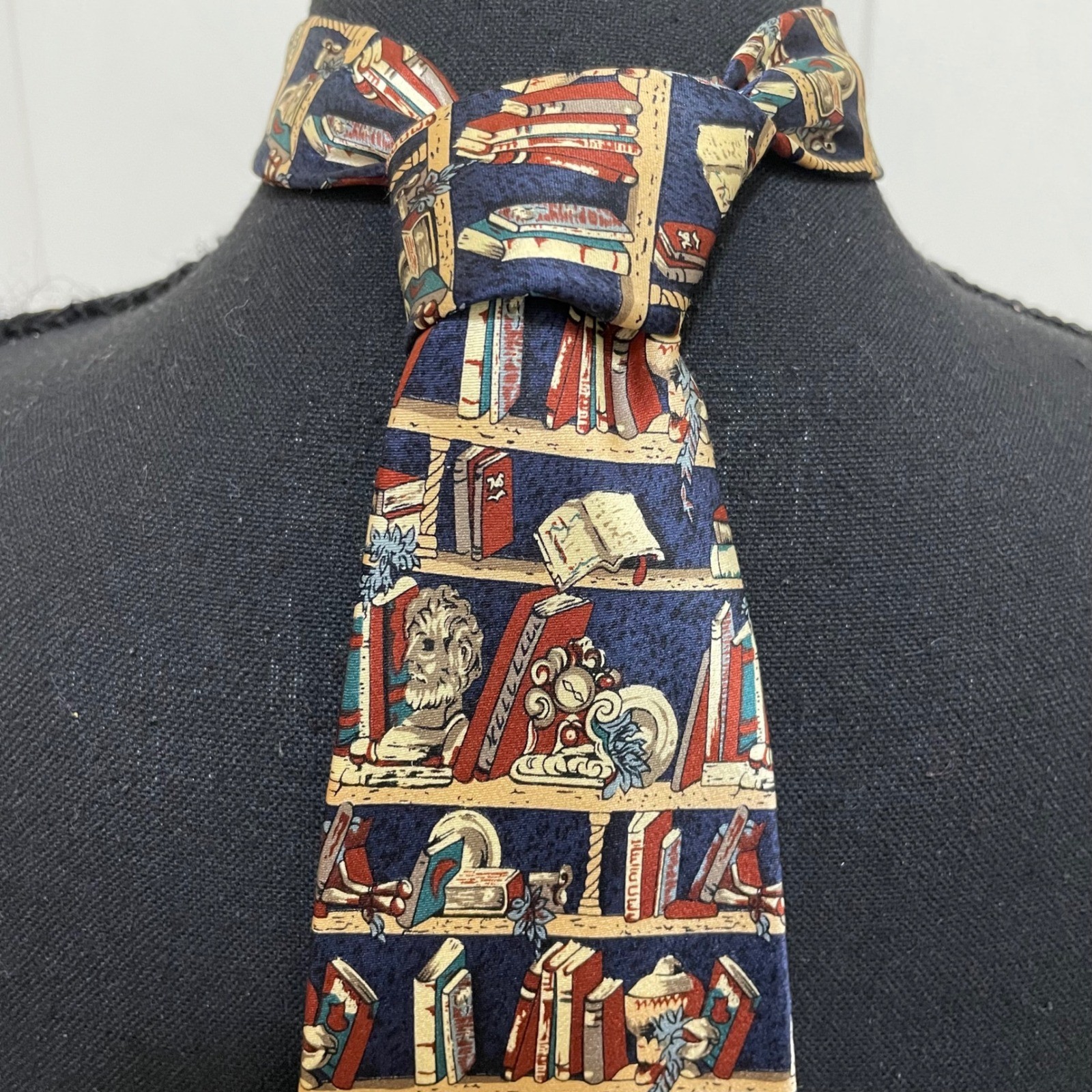 Museum Artifacts Silk Necktie Books Library Teacher History Librarian Tie