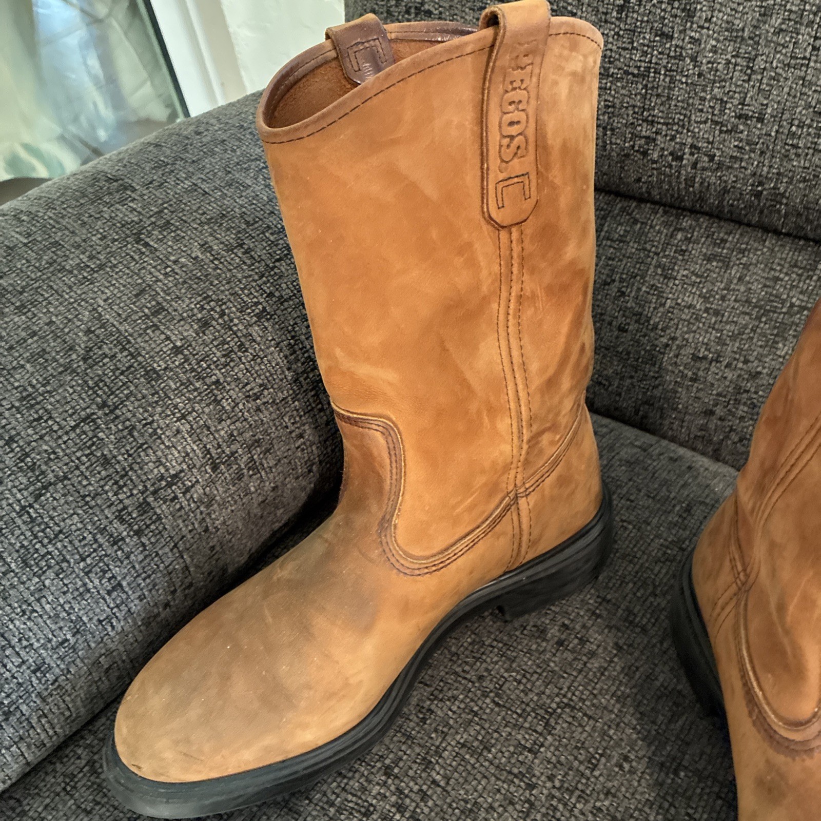 Red Wing Pecos 1105 SuperSole Soft Toe Boots Mens 10 E3 3E Extra Wide Tan Leathe