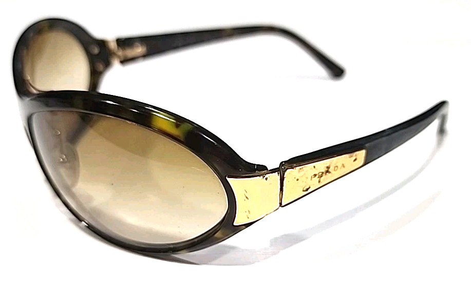 Prada Spr10G Tortoise Brown Wrap Sunglasses 67-16 115mm Italy