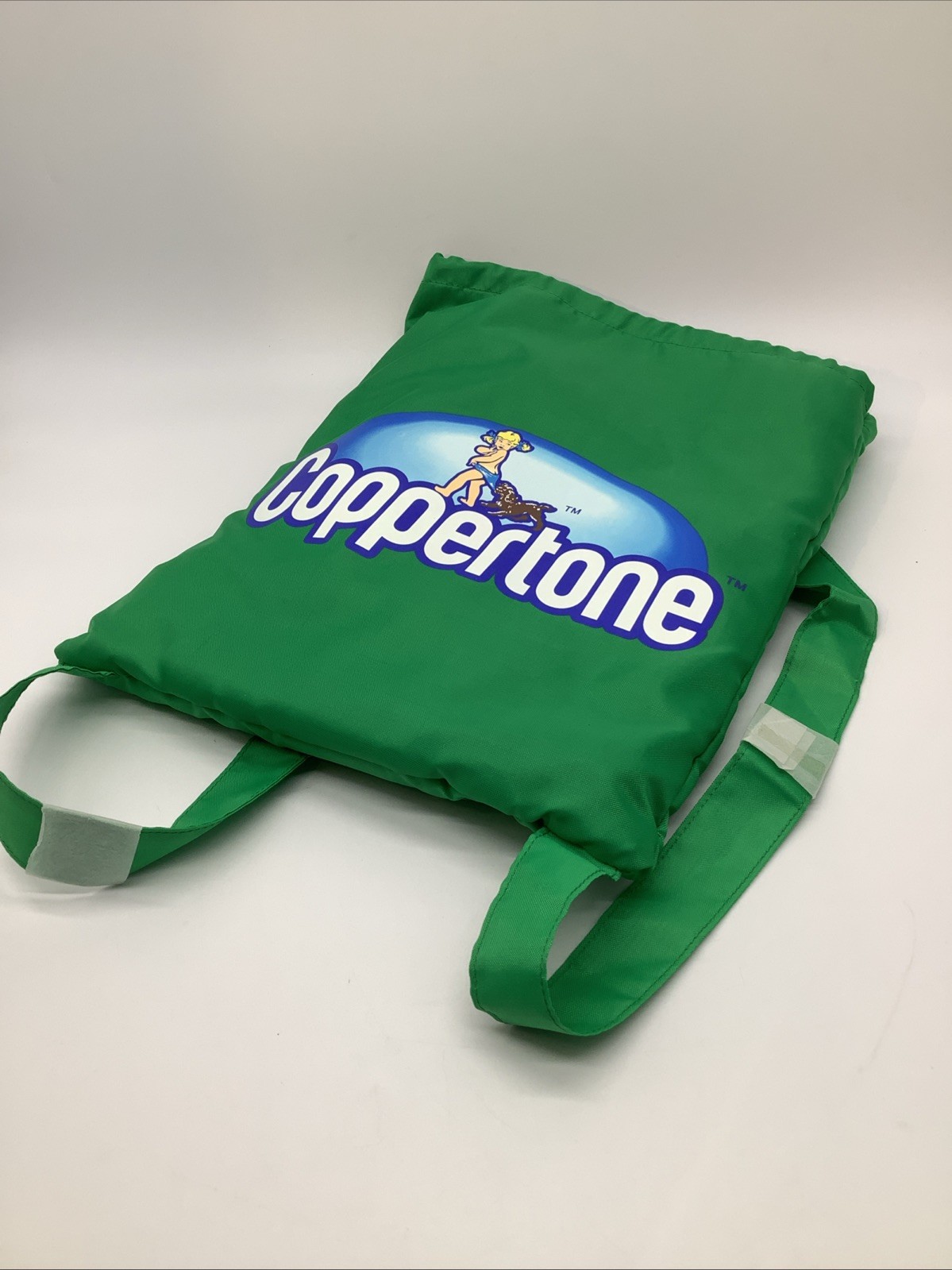 Coppertone Green Beach Towel Backpack Combo Blue Towel 28×56 Drawstring