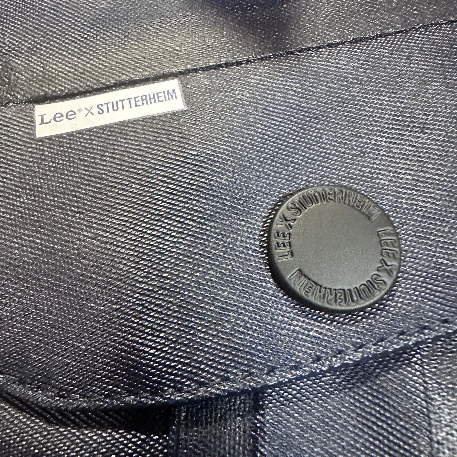 NWT Lee x Stutterheim Mens Storm Rider Jacket Aviator Navy Waterproof Raincoat L