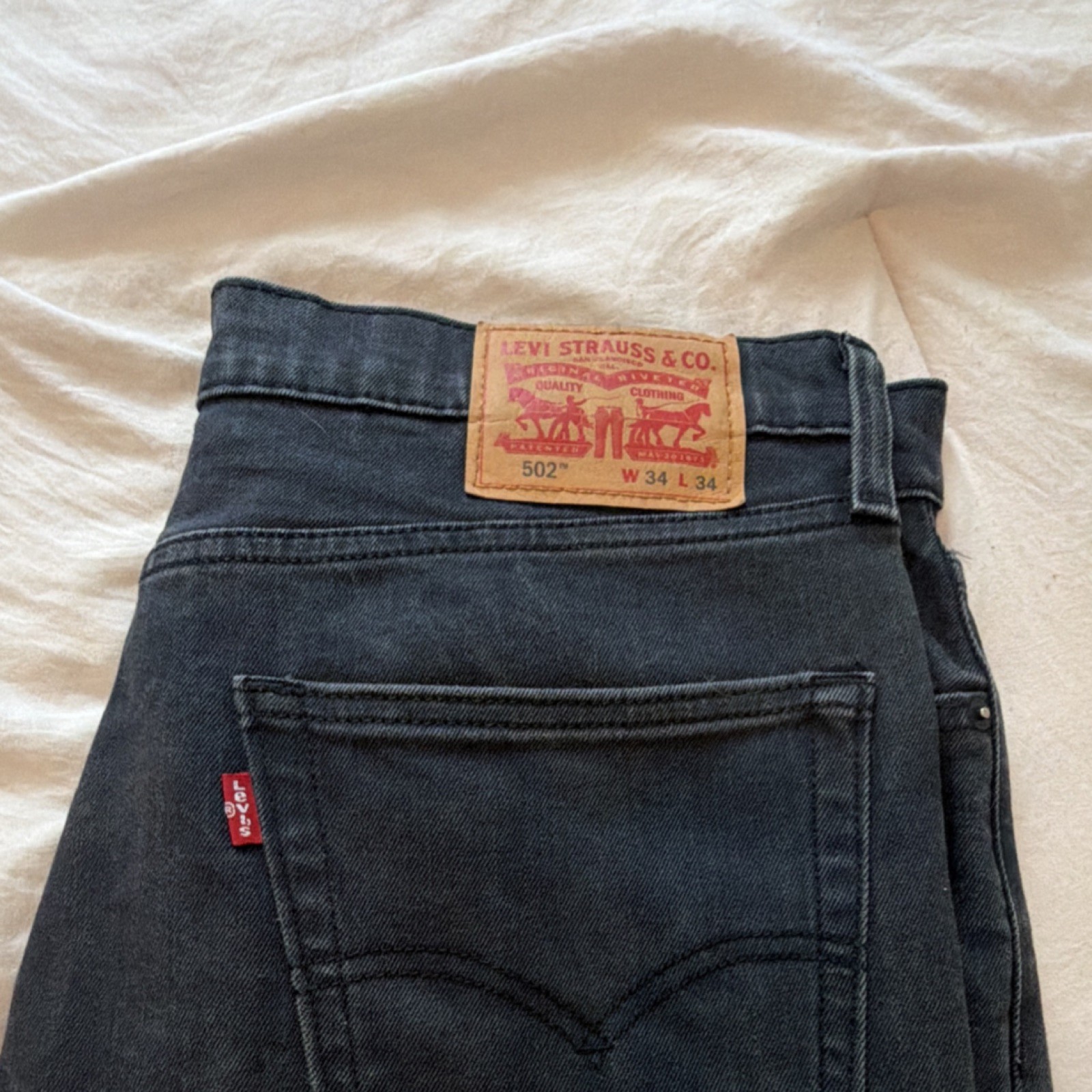 Levi Strauss & Co. Straight Dark Blue Denim Jeans Levi’s 500 Series Men