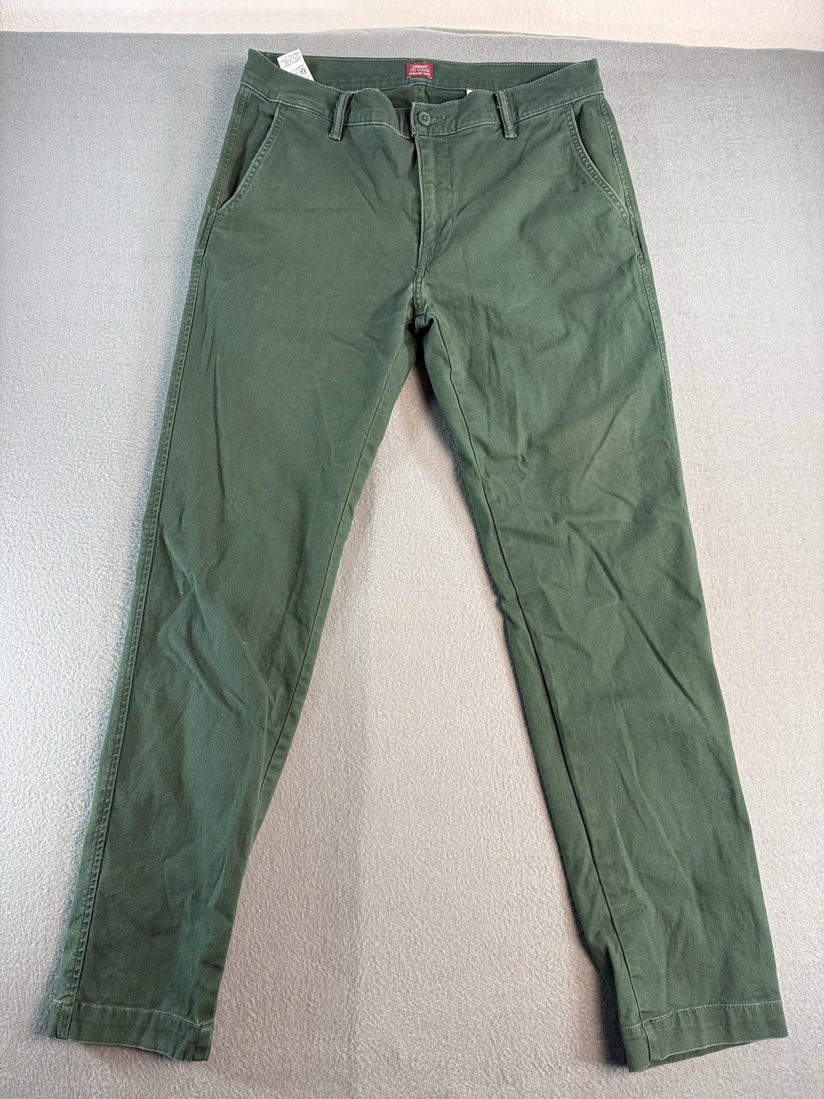 Levi’s XX Chino Pants Mens 33×34 Green Slim Fit Tapered Stretch Casual