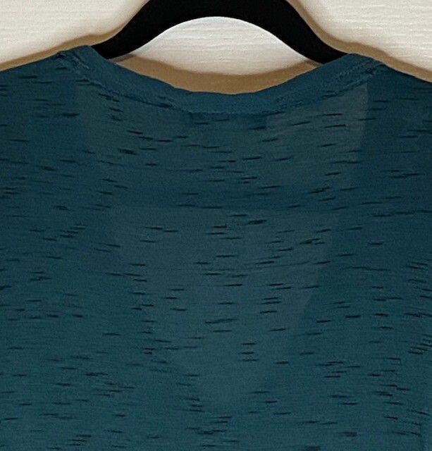 Medium New Teal Blue Embroidered Babydoll Peasant Top Lace Blouse Tee Top