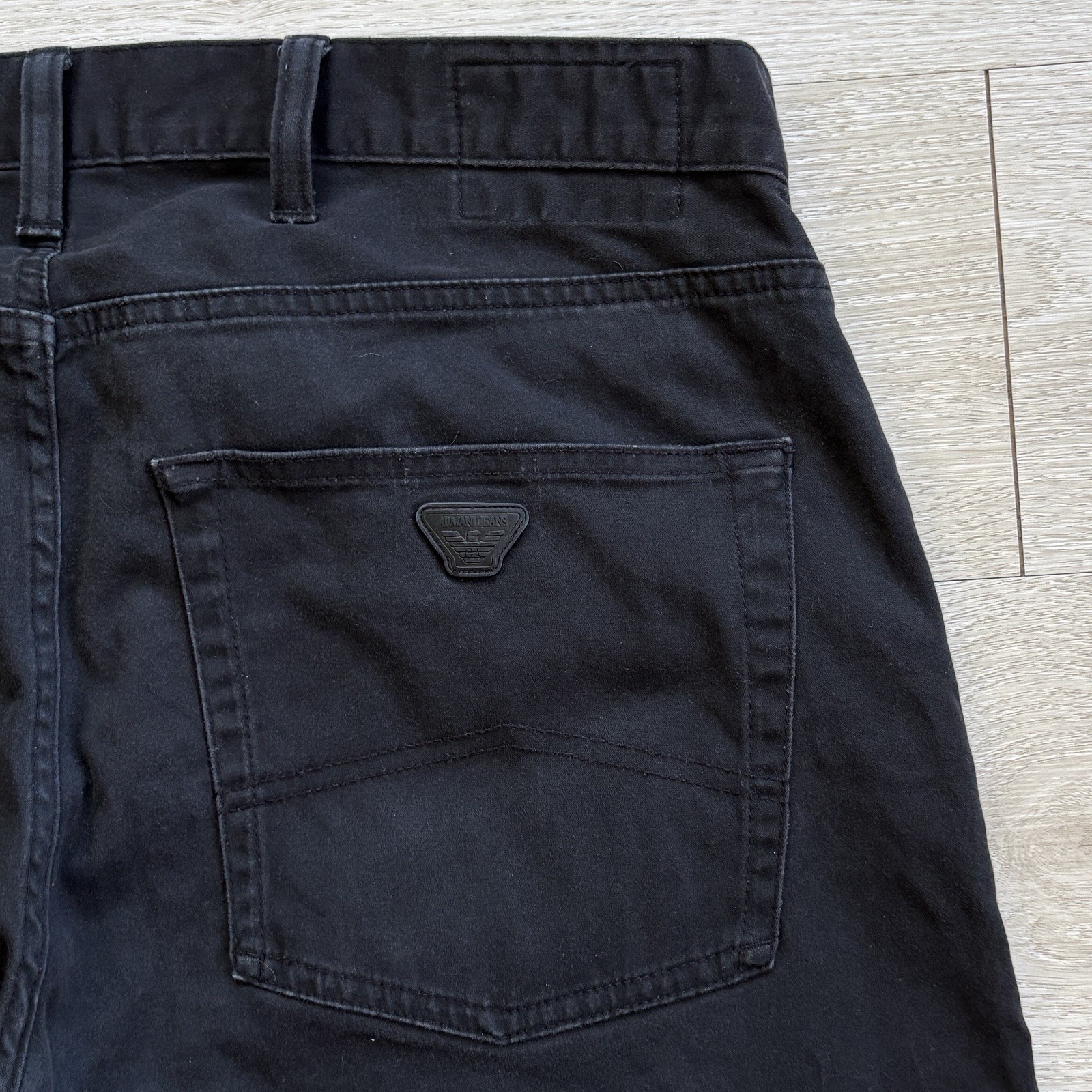 Emporio Armani Jeans Trousers J45 Regular Fit Stretch Denim Grey Size W36 L32