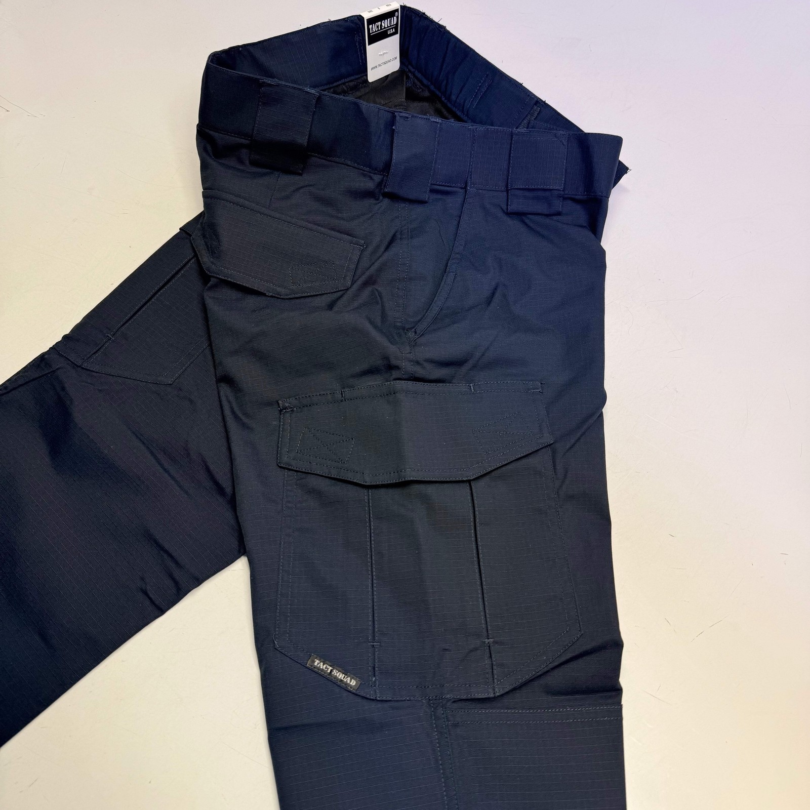 TACT SQUAD Tact Stretch Mini Ripstop Trouser Poly/Cotton Men’s Sz 40 Dk Navy T75