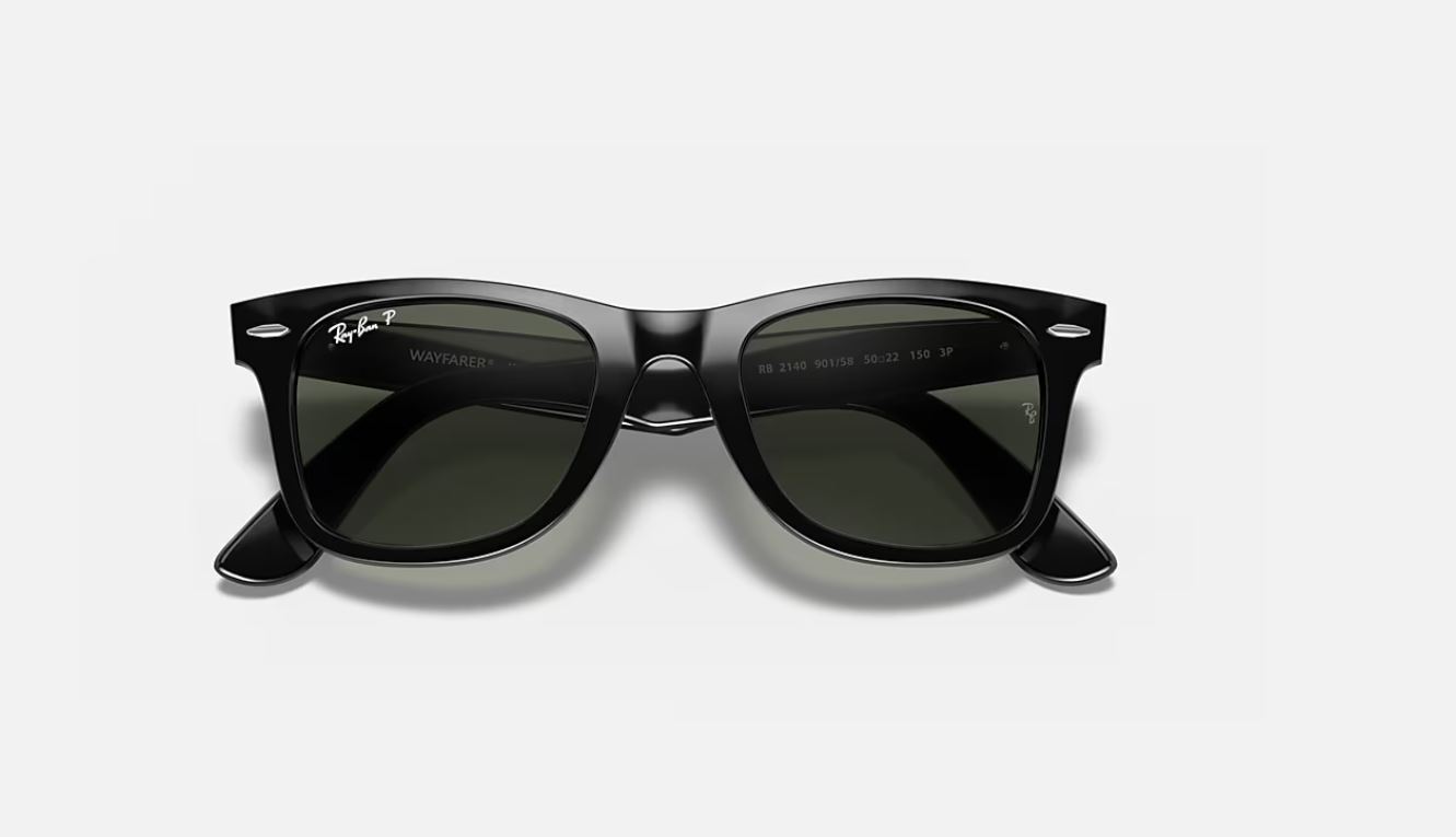 Ray-Ban Original Wayfarer Classic Black Polarized Sunglasses RB2140 901/58 50-22