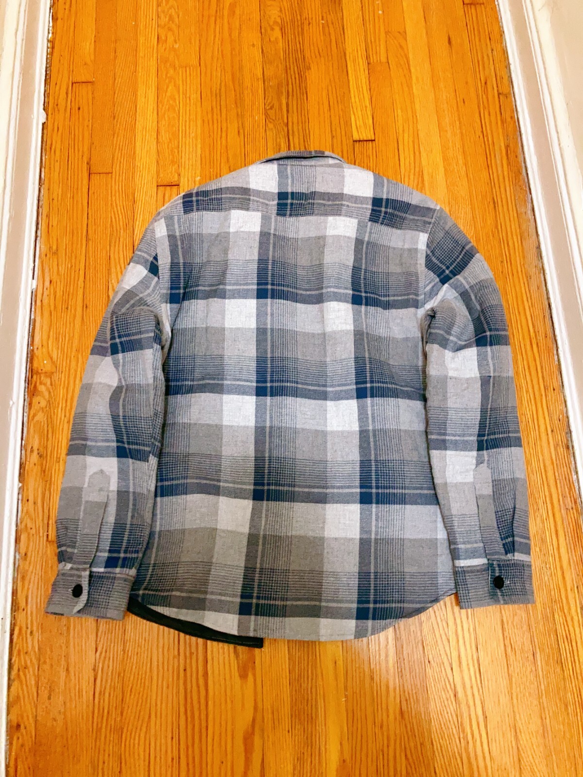 RAILS Worthing Checked Shirt Jacket In Grey Size M Orig. $228 NEW