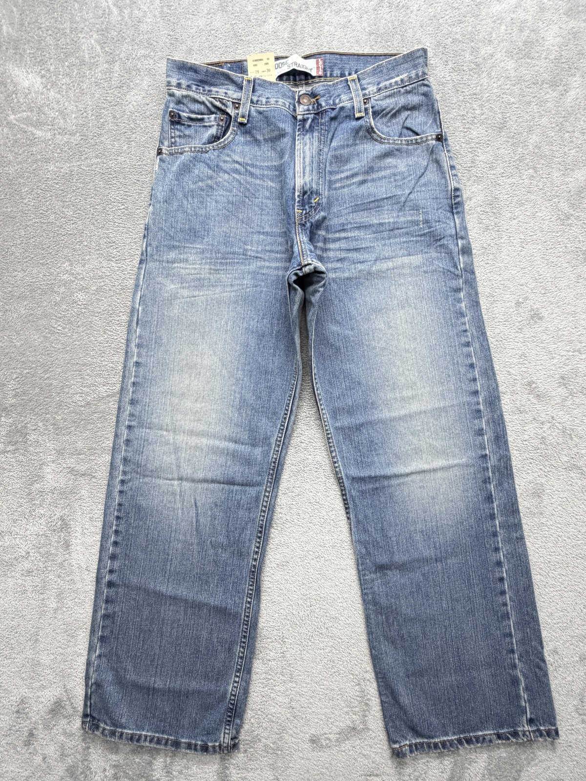 Levis 569 Jeans Mens Measured 30×30 Blue Loose Straight Classic Denim Zip Fly