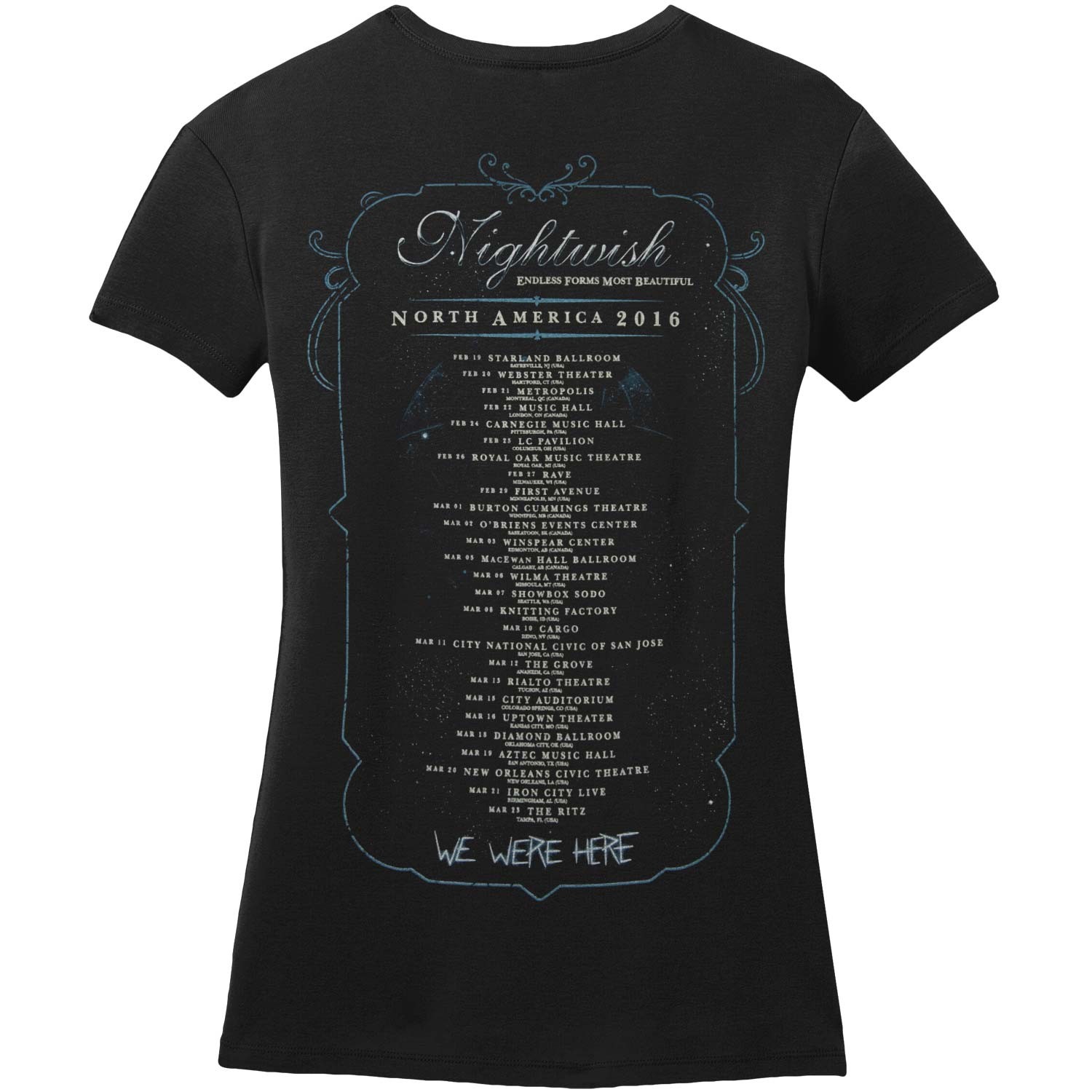 Nightwish Owl 2016 Tour Junior Top Medium Black