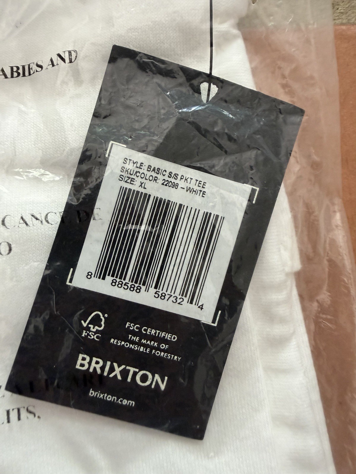 Brixton Men’s X-large Pocket Tee