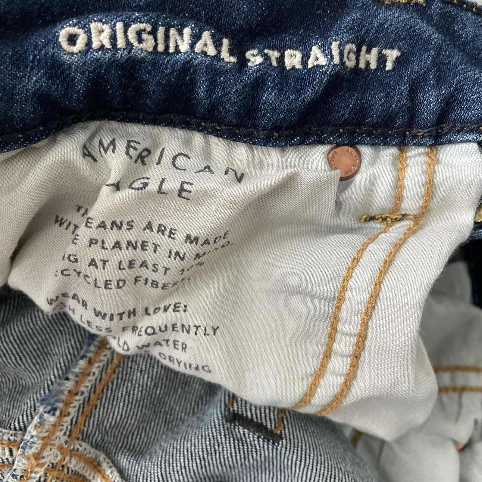 American Eagle Air FLEX Original Straight Stretch Denim Jeans Men’s 32×30