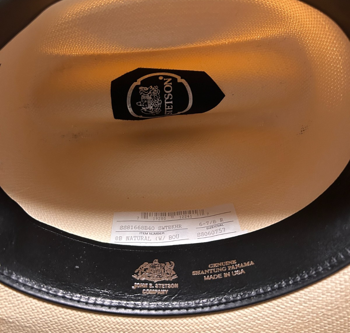Stetson Cowboy Hat 6 7/8