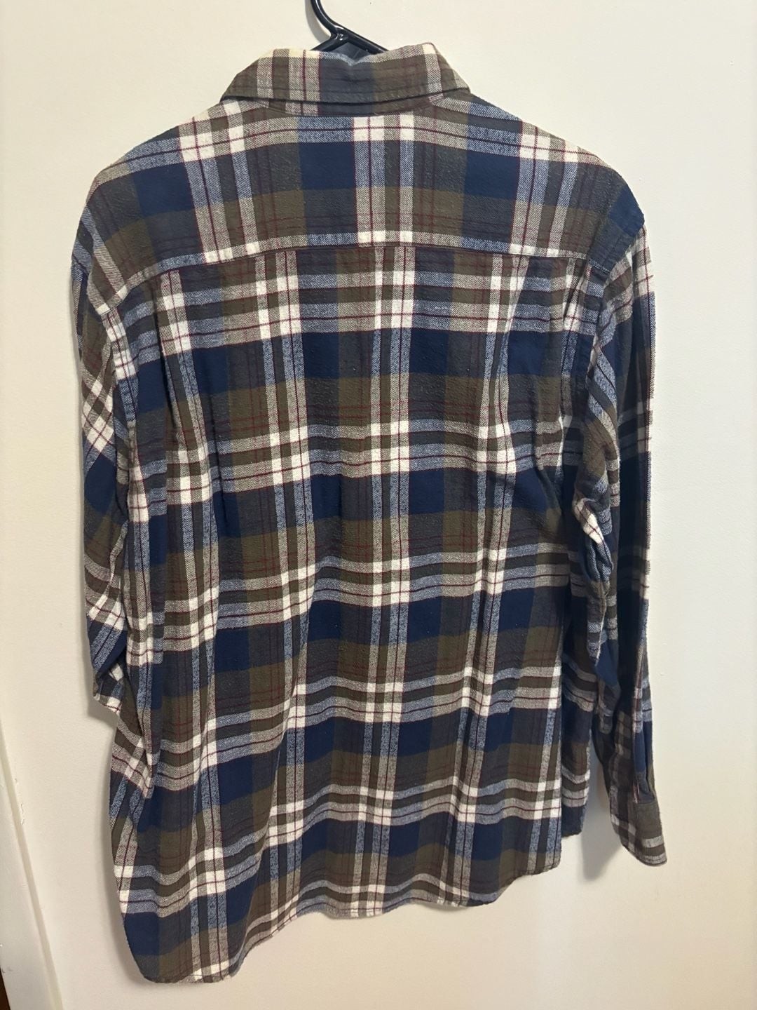 David Taylor Men’s Long Sleeve Button Down Plaid Flannel Shirt XL
