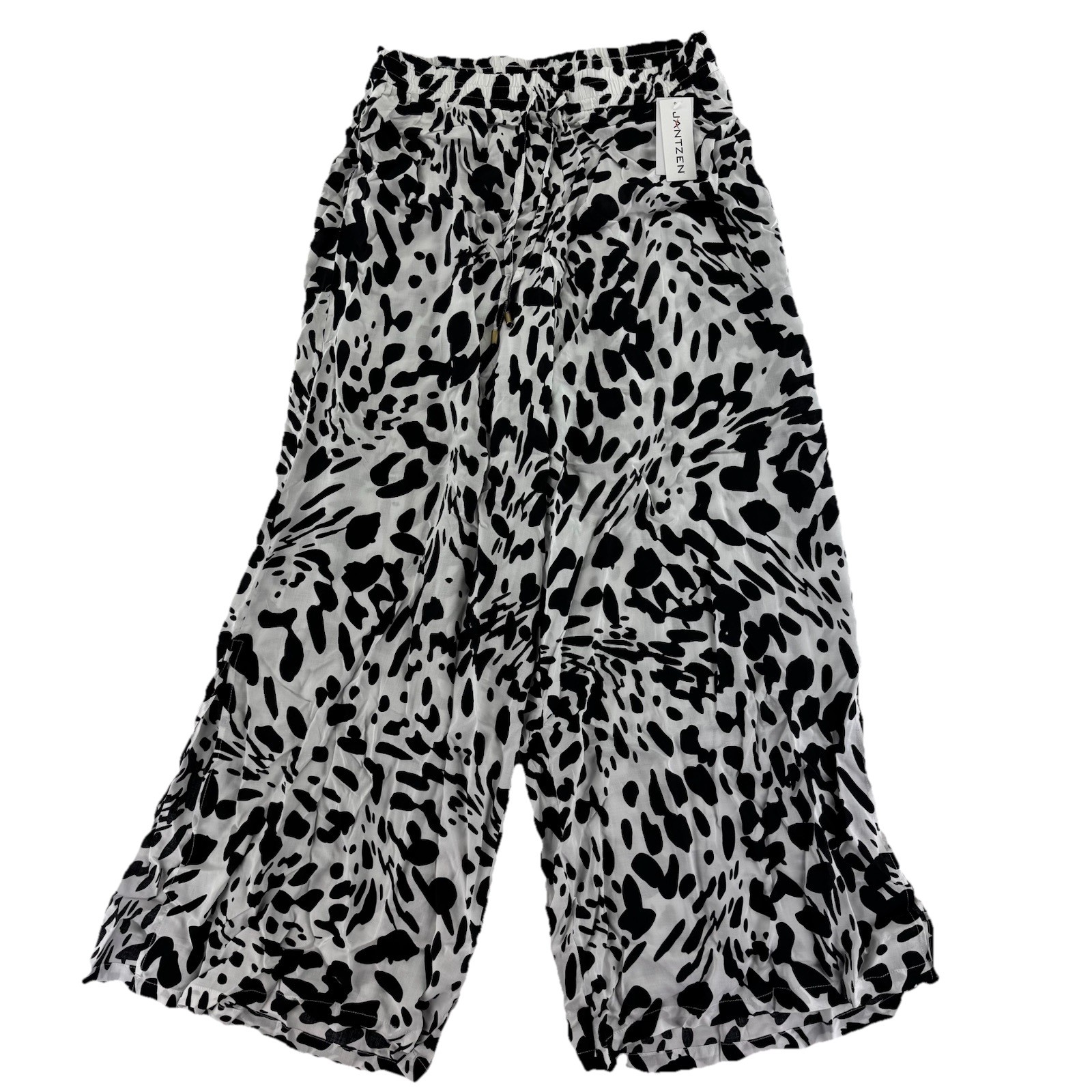Jantzen Regular Wide Leg Printed Pull On Woven Cover Up Pants Medium Animal