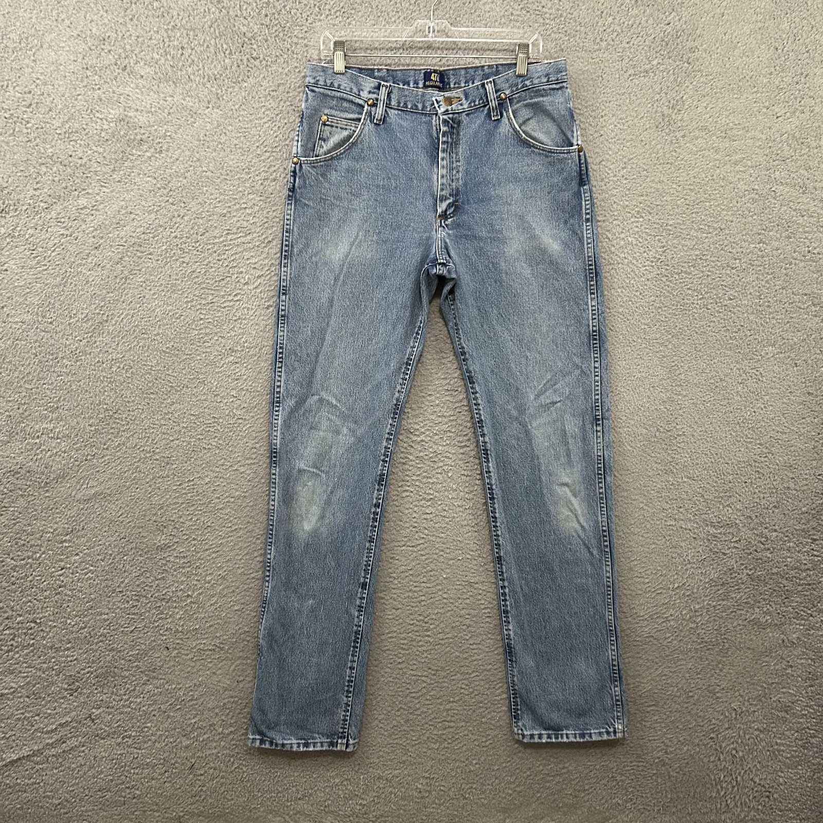Wrangler Jeans Mens 33×36 Blue Denim 47MWZ Cowboy Cut Straight Leg Relaxed Rodeo