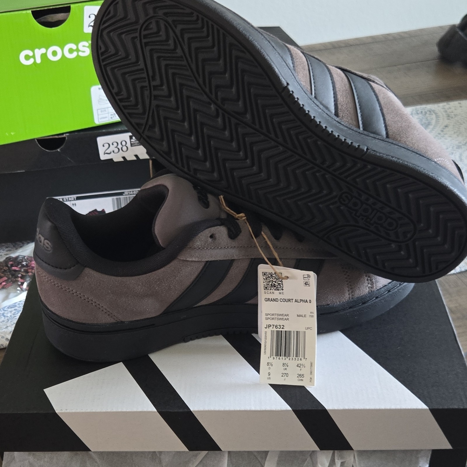 adidas Grand Court Alpha 00s Low Top Men’s Sneakers Gray/Black JP7632