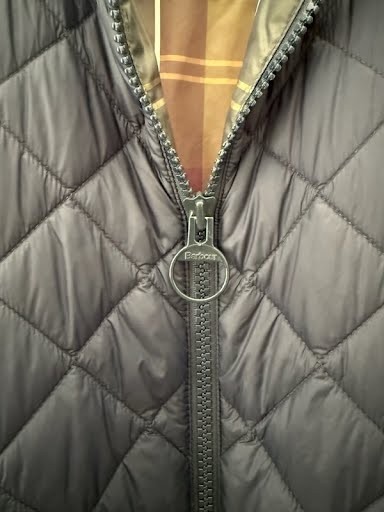 Barbour Biddel Quilted Jacket Navy Full Zip Lightweight Men’s Large