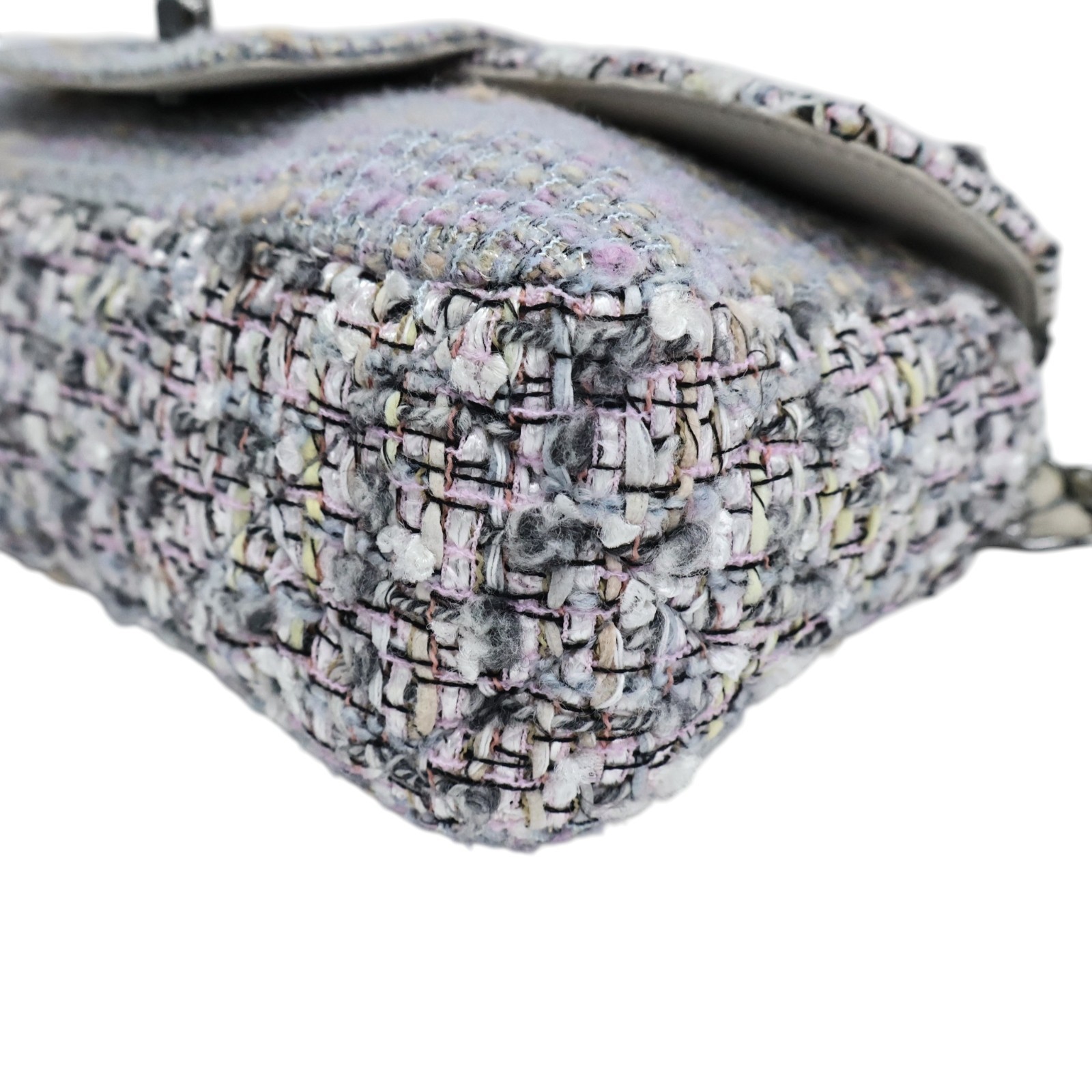 CHANEL Coco Mark 25 Chain Shoulder Bag Tweed Purple (No Card)