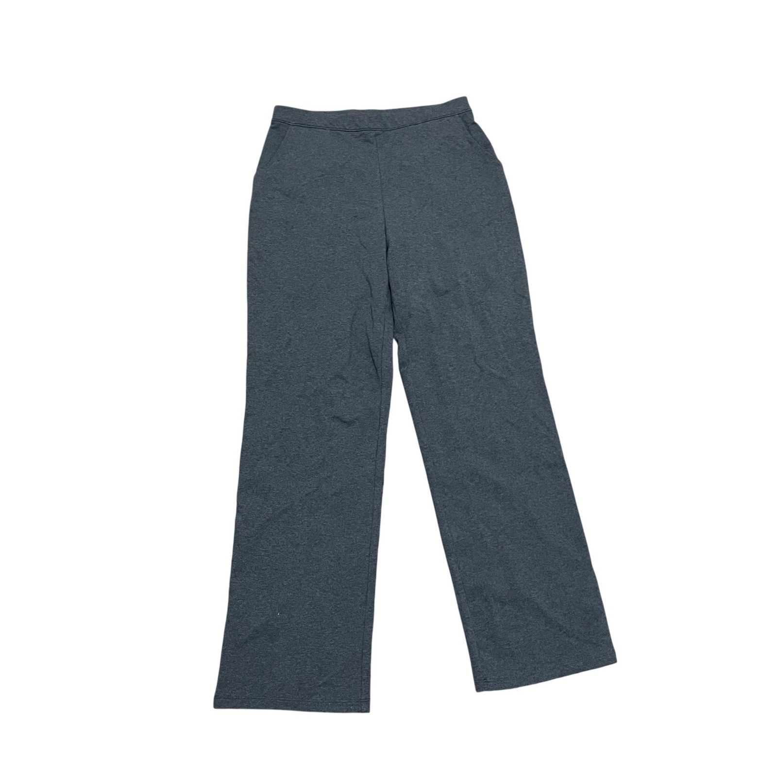 LL Bean Perfect Fit Pants Women’s M Regular Gray Straight Leg Stretch Comfort
