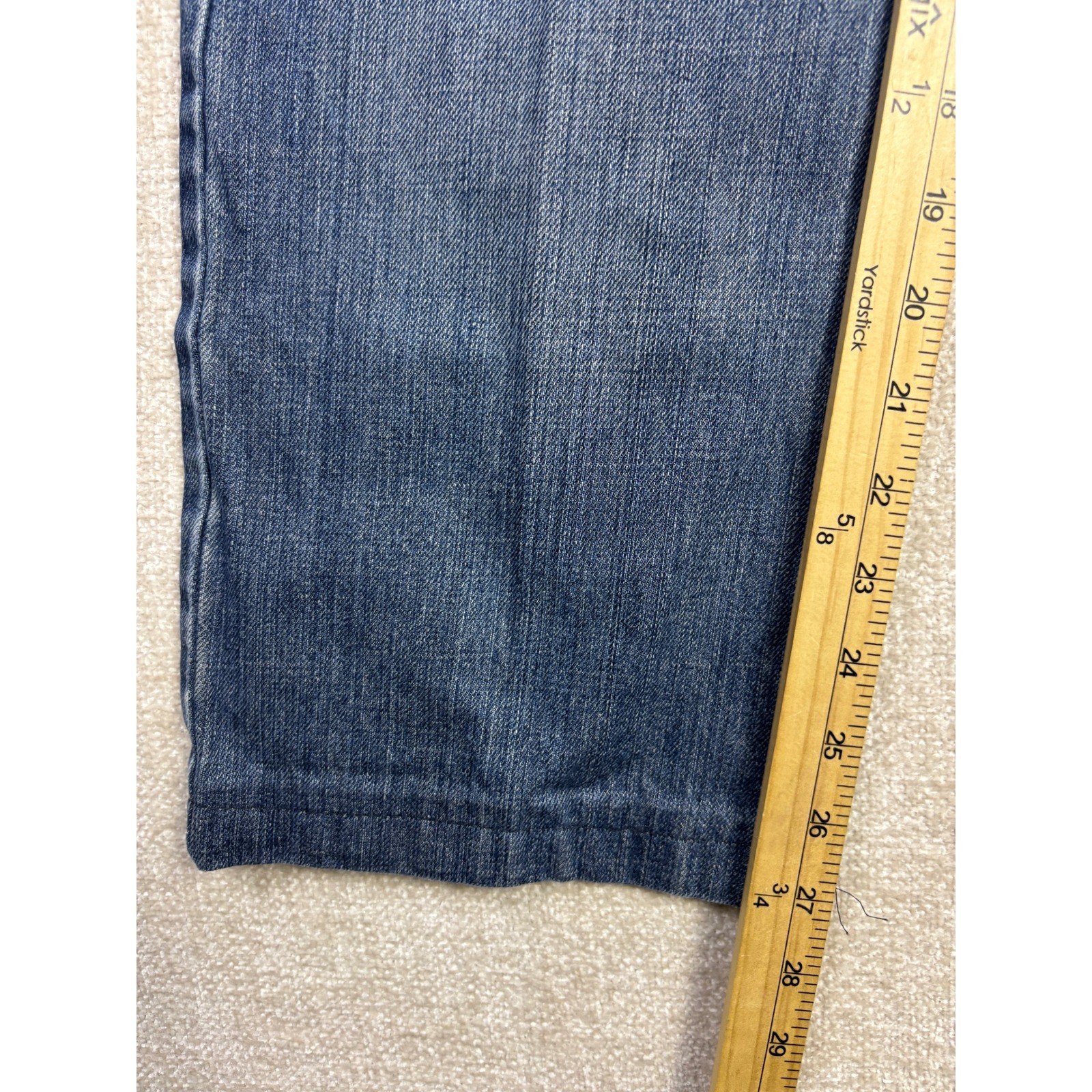 Wrangler Jeans Co Mens Relaxed Straight Leg Denim Blue Jeans 28×27 Medium Wash