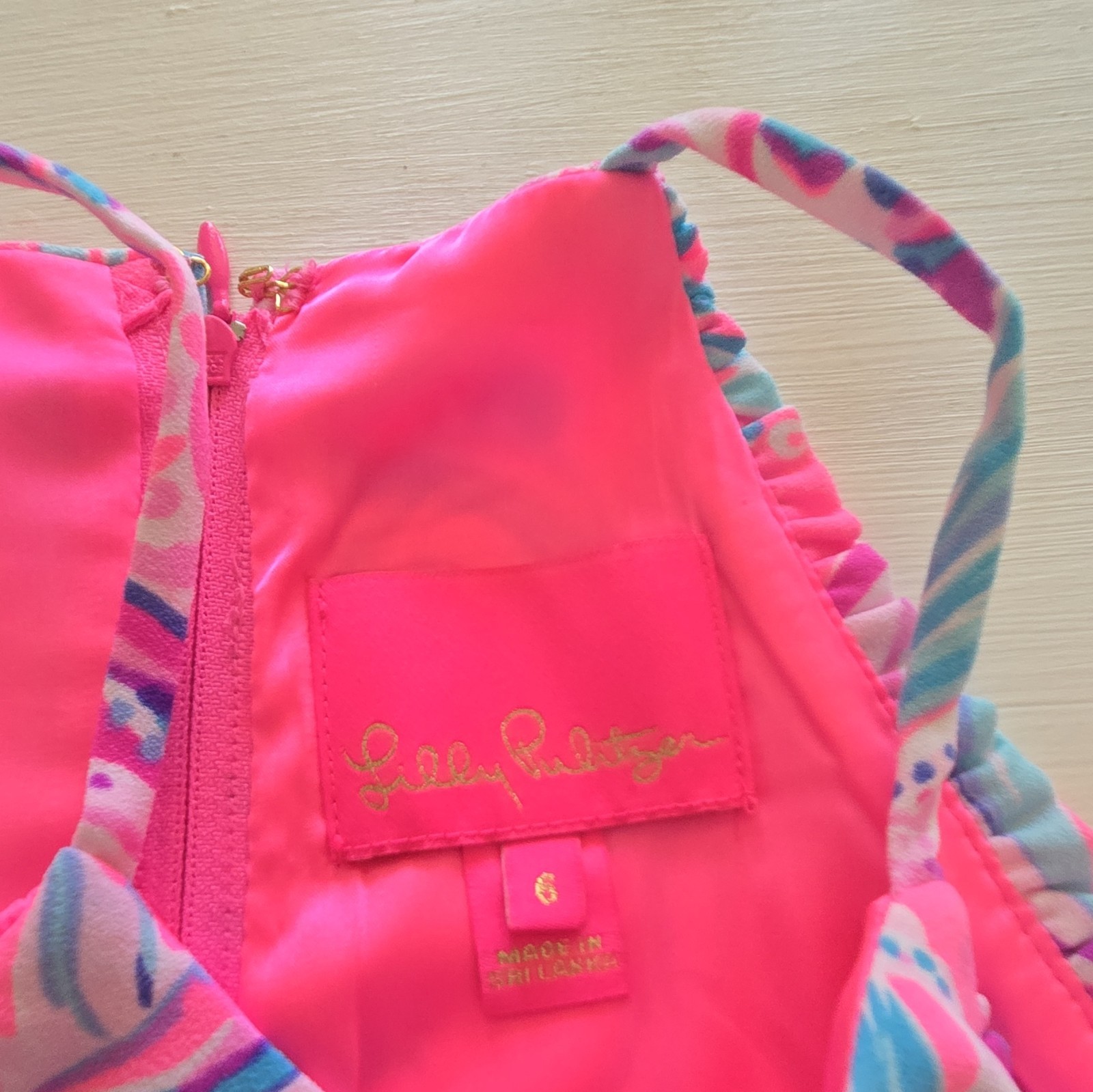 Lilly Pulitzer Pearl Romper Mini Dress Dont Be Jelly Prosecco Pink 6