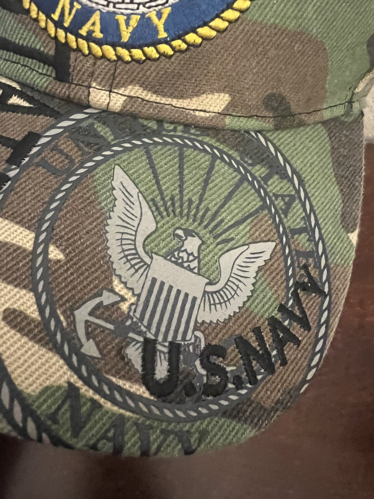 US Navy Armed Forces Camouflage Baseball Hat Cap USA Navy 3D Embroidered Adult