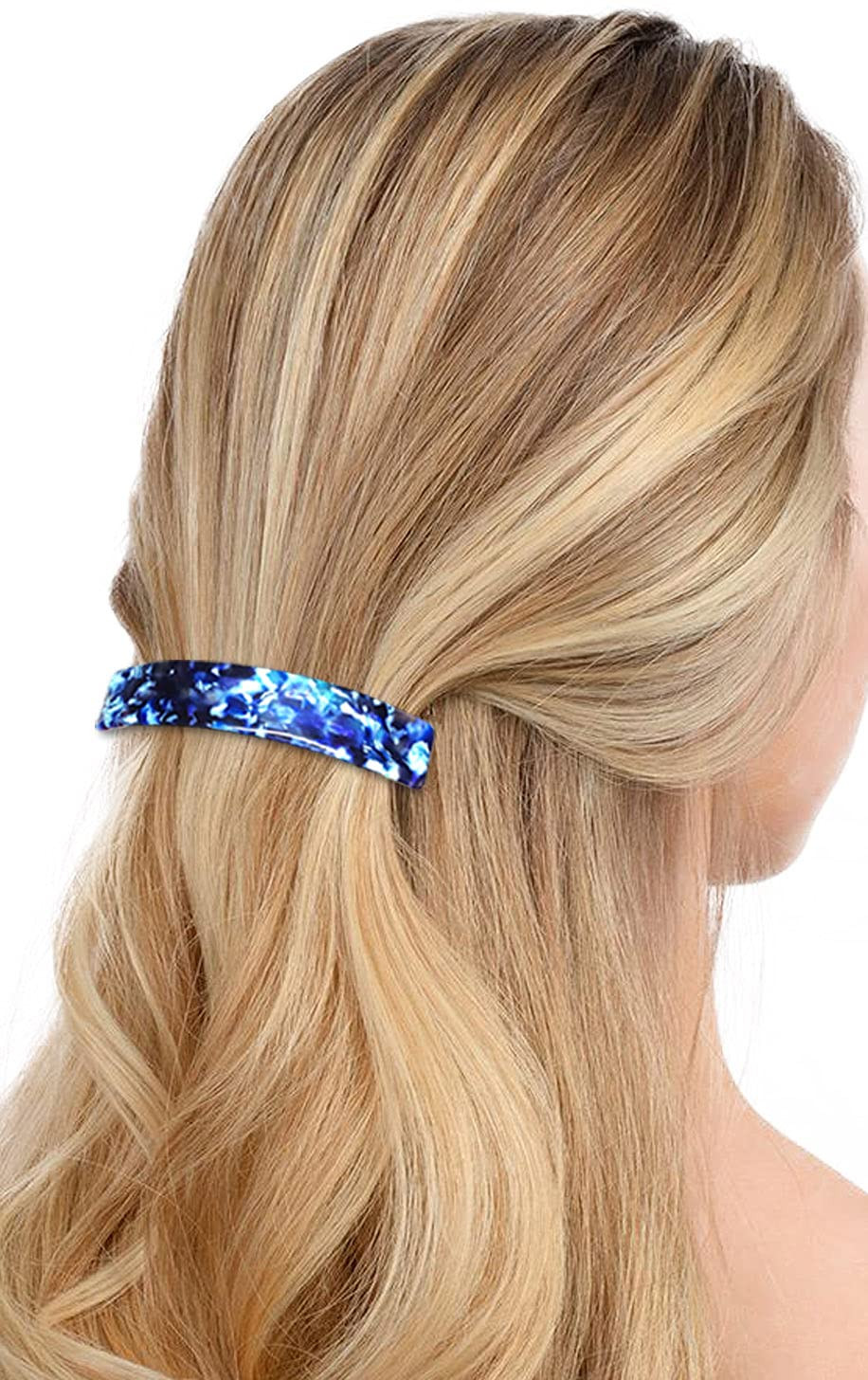 HYFEEL Large French Barrettes for Women Fine Thick Hair, Classic Tortoise Shell