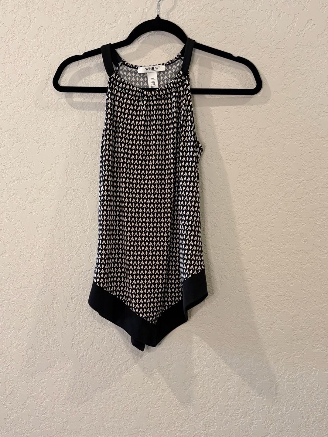 WHBM White House Black Market Women’s Geometric Print Halter Tank Top