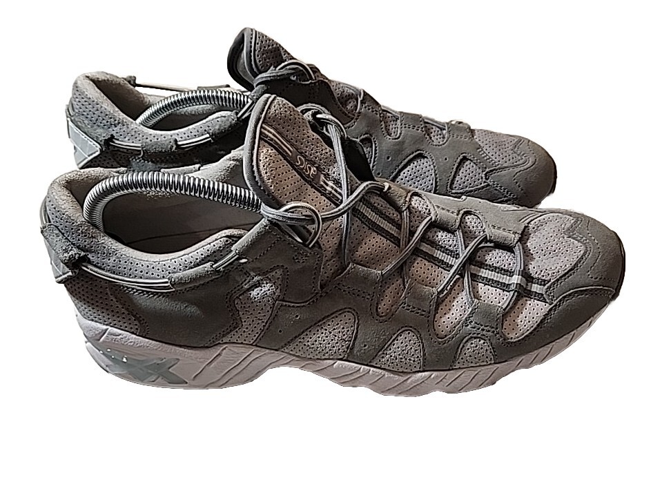 ASICS Mens Shoes Sneakers Tiger Gel Mai Mid Grey Stone Trainers Size US 12