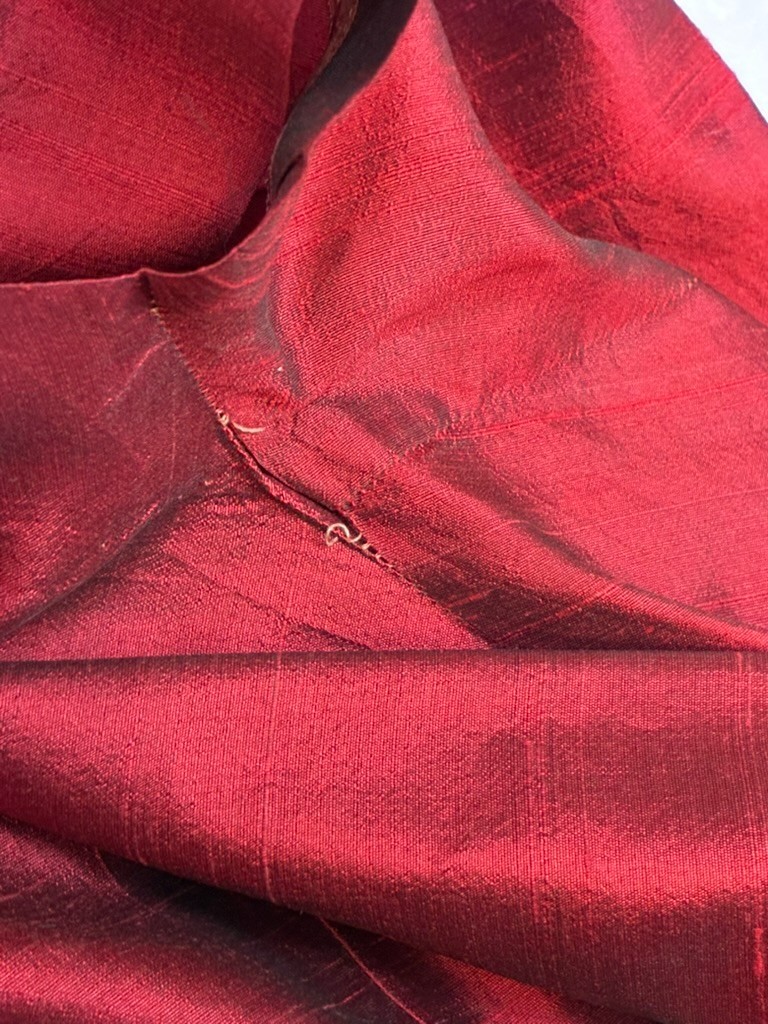 VINTAGE 60’s Women’s Dress SZ 2/26″ Waist Cranberry Red Hand Tailored Fit Flare