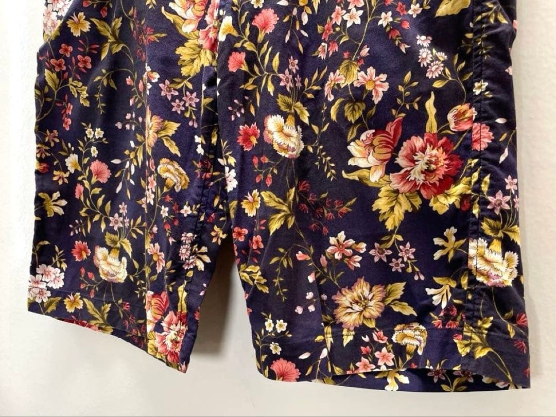 Engineered Garments Floral Cinch Back Shorts 32 Made in USA Botanical F/S