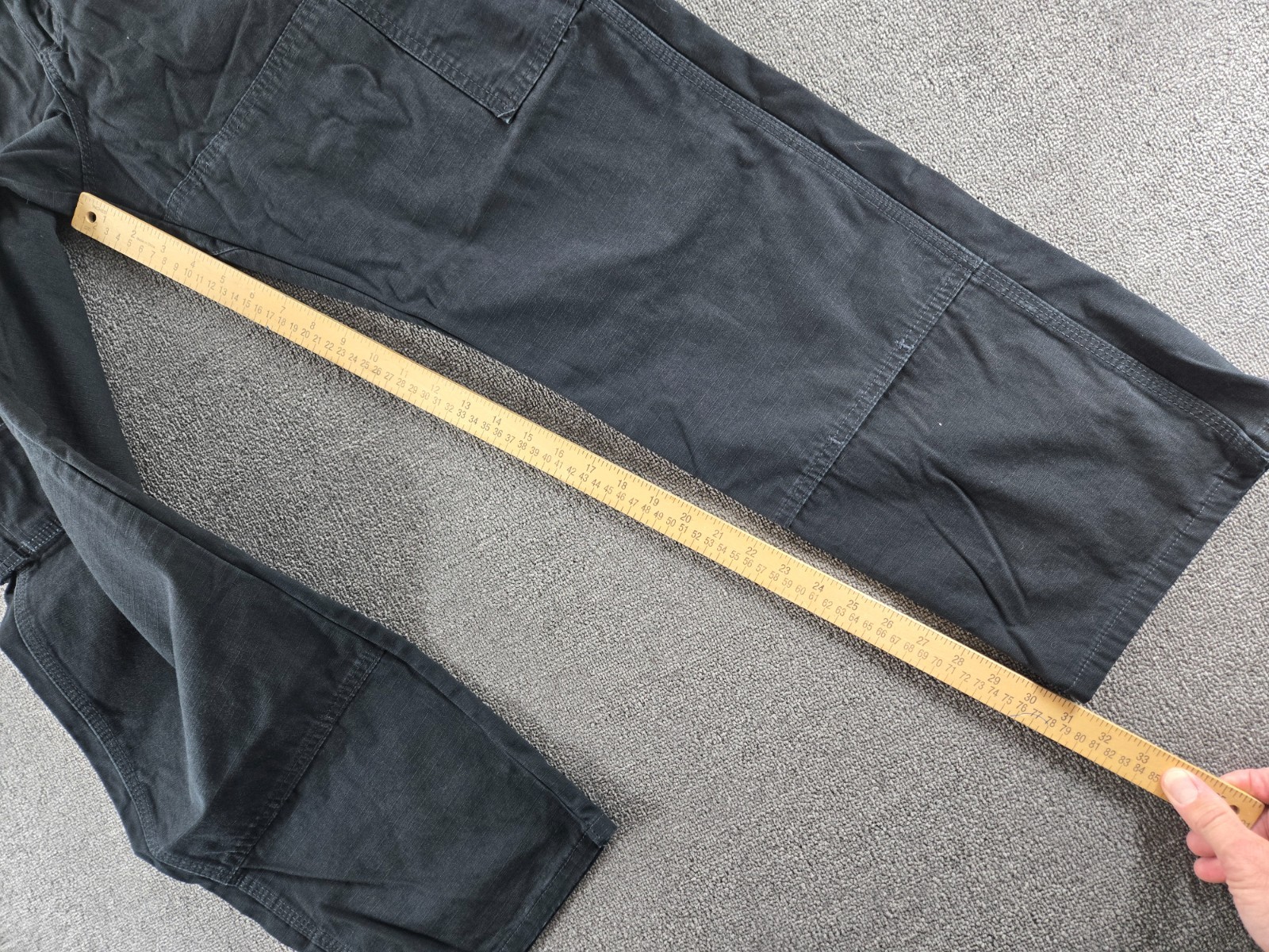 Wrangler Riggs Ranger Pants NWT Men’s 34×30 Black Cargo Rip Stop Cotton Workwear