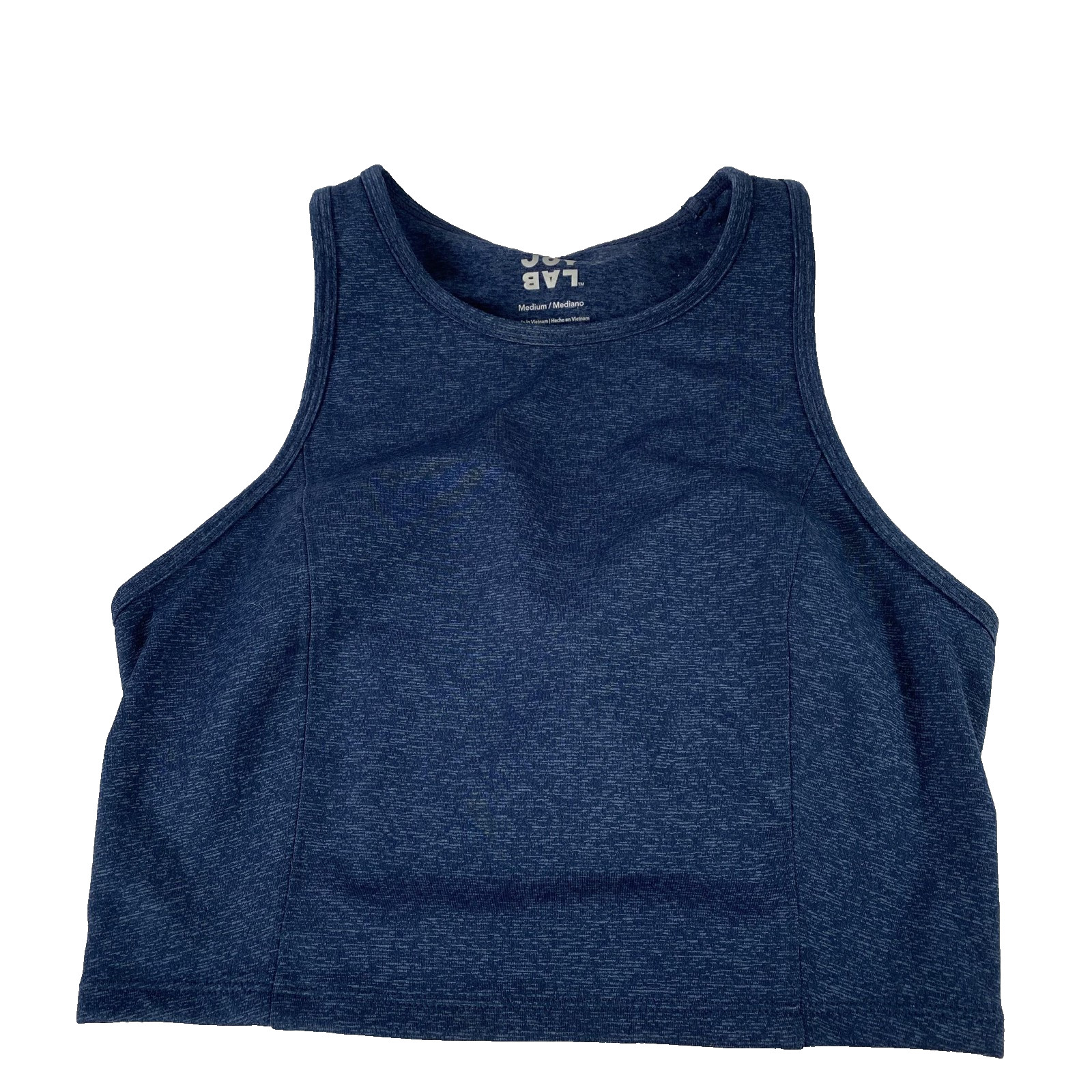 JoyLab Sports Bra Womens Medium Blue Racerback Crop Top Athletic Yoga Workout