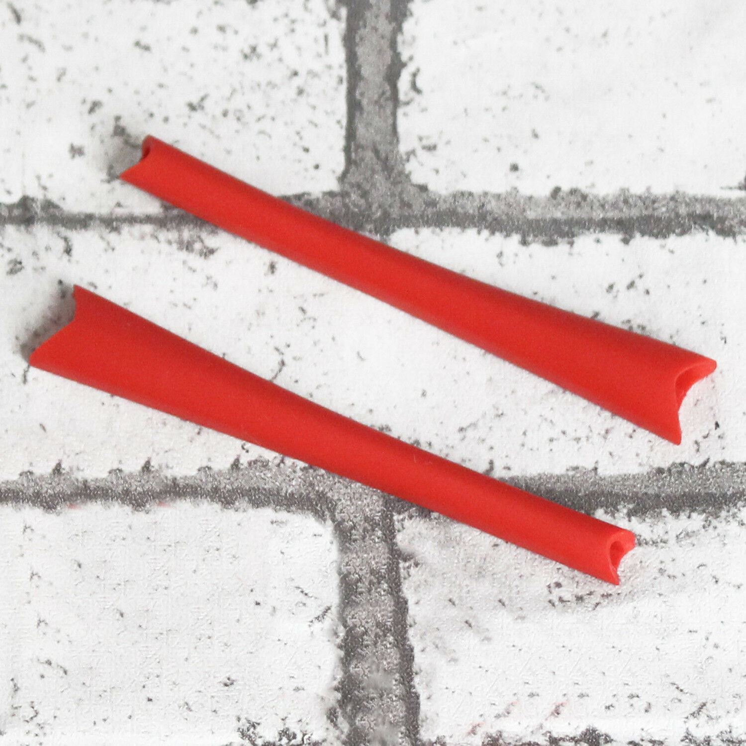 Replacement Rubber Silicone Ear Socks for-Oakley Flak Jacket XLJ -Red