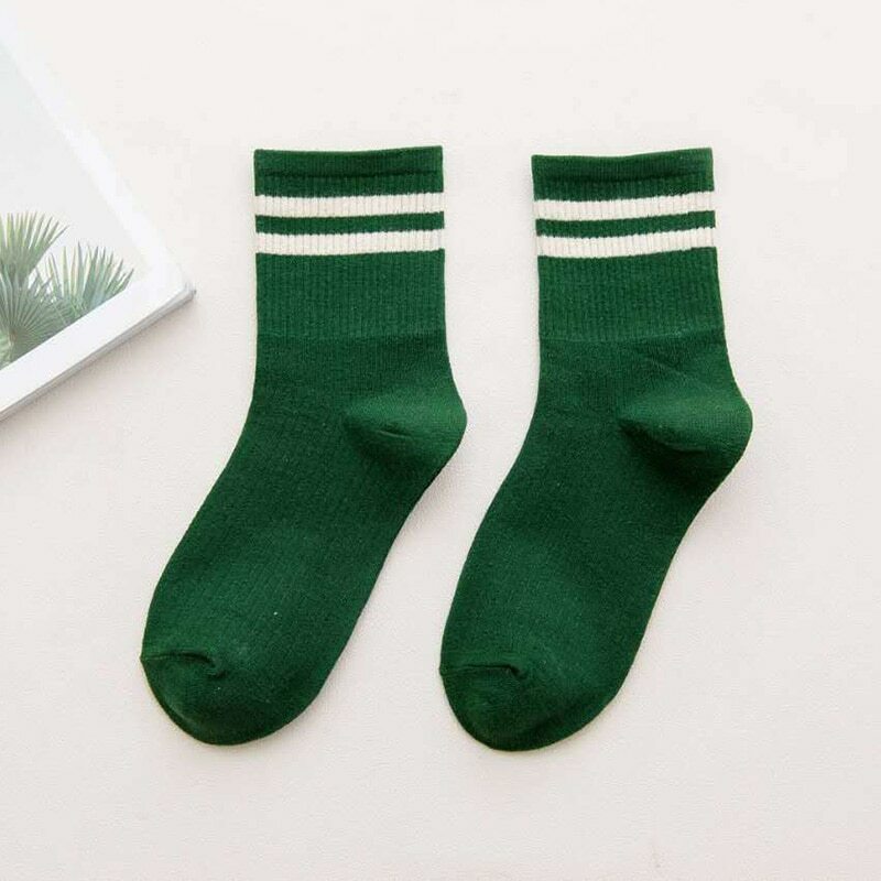 Socks School Cotton Loose Striped Crew Sport Colorful Women Sox Harajuku