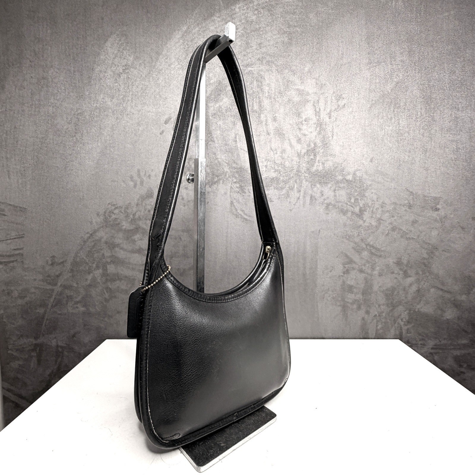 VTG Coach Black Leather Mini Ergo Shoulder Bag Brass Hardware 9020 EUC CostaRica