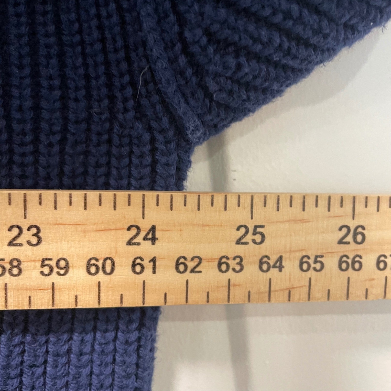 Banana Republic Mens Navy Blue Shaker Stitch Cotton Crewneck Sweater Size M