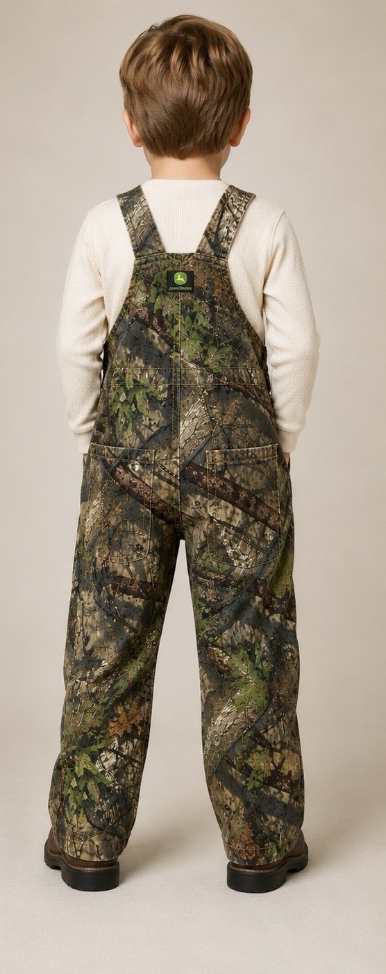 John Deere Mossy Oak Camouflage Kids Bib Overalls Size 5T – Hunting Camo
