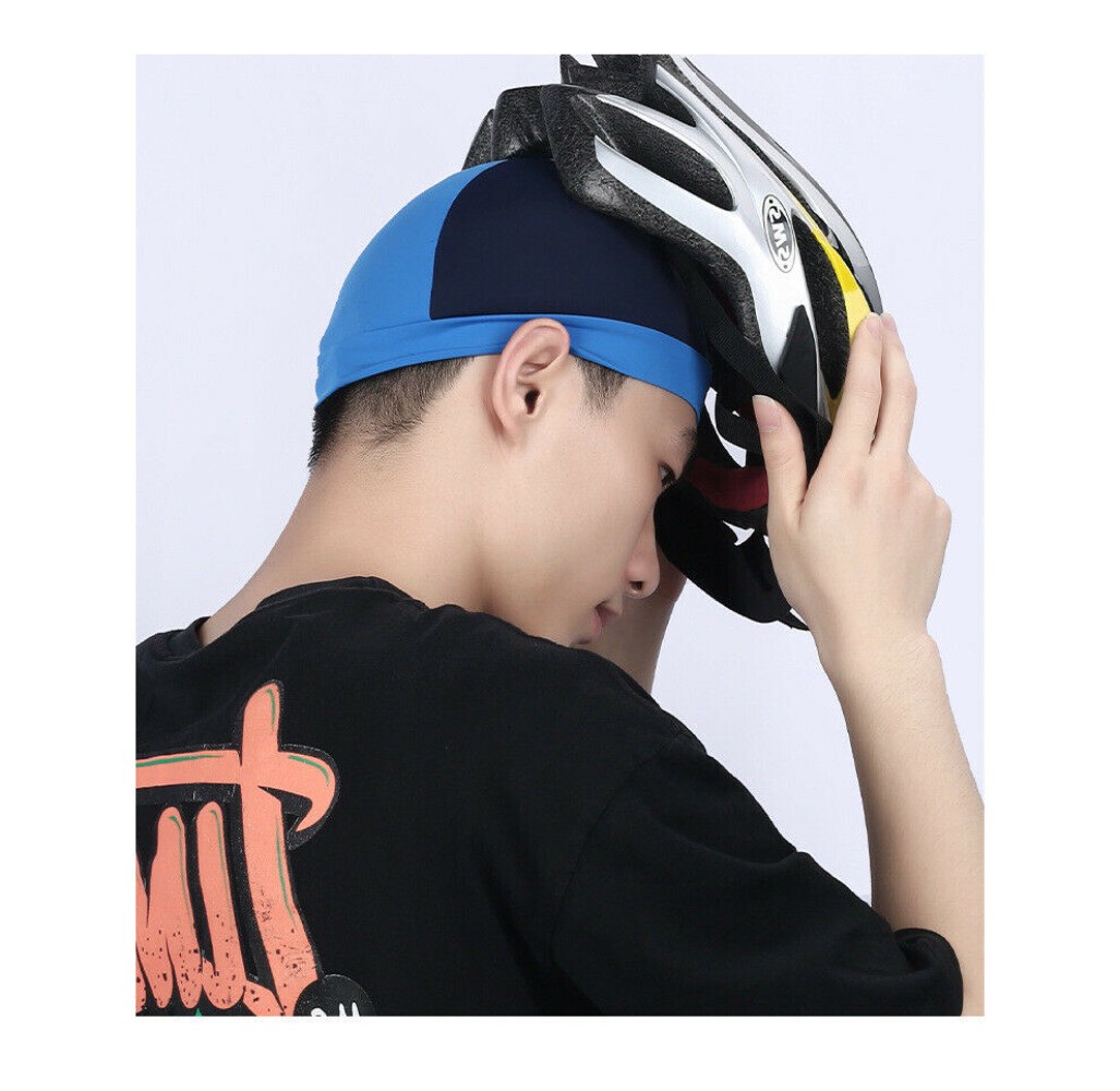 Cooling Moisture Sweat Wicking Skull Cap Helmet Liner Bald Sport Dome Beanie Hat