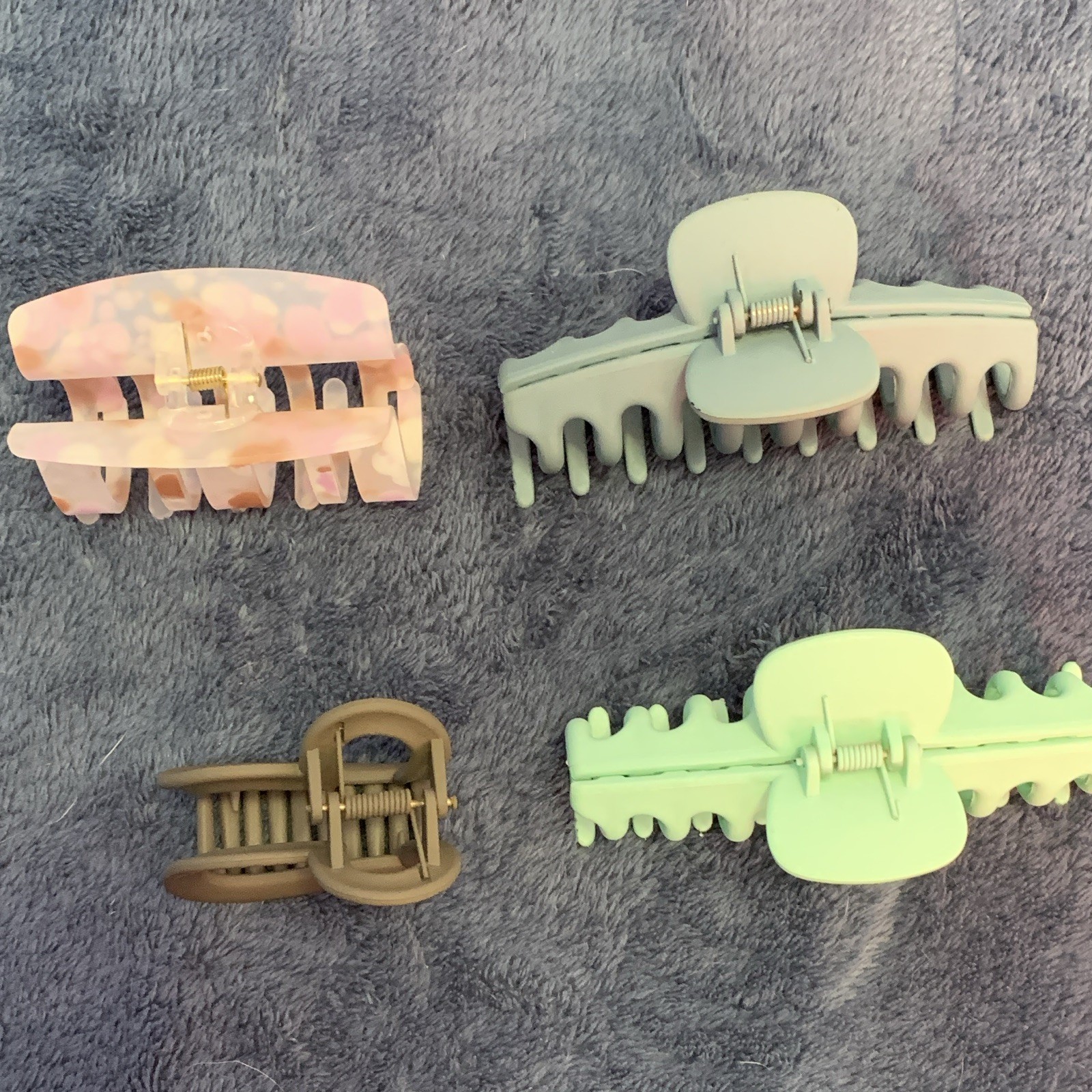 1PCS Plastic Hair Claw Clip Set, Multicolor Solid, Hair Clips CLaw