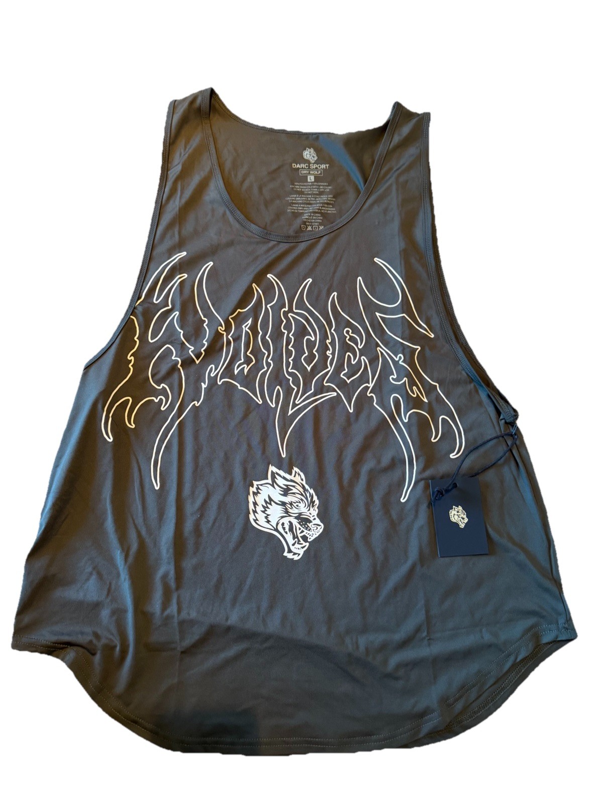 Darc Sport DRY WOLF CAMO GREEN Tank Top. Size L BRAND NEW WITH TAGS.