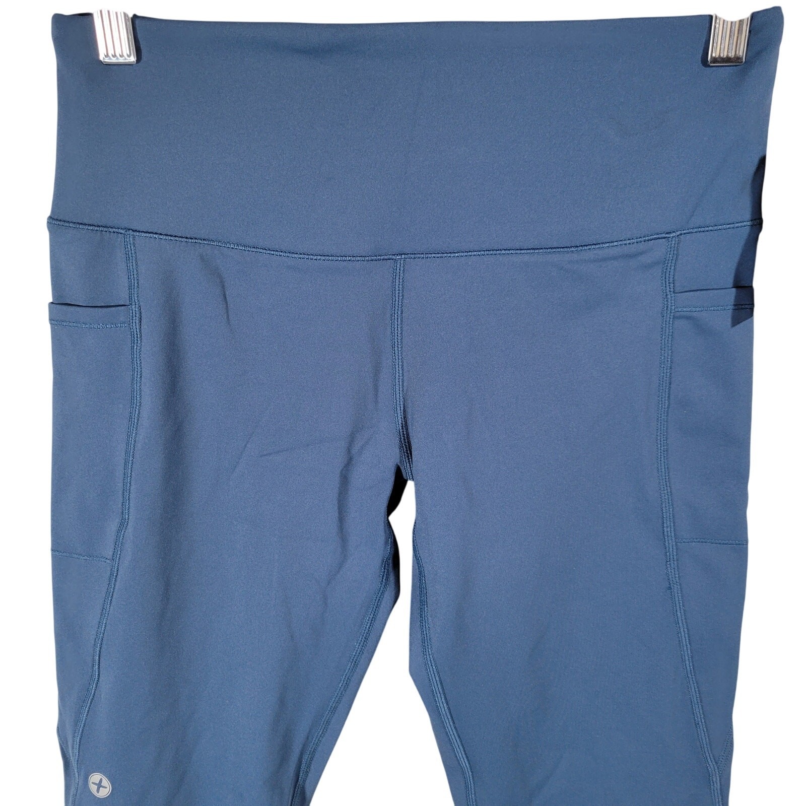 Gym + Coffee Petrol Blue All in 3.0 7/8s Athletic Leggings Womens Medium Pockets