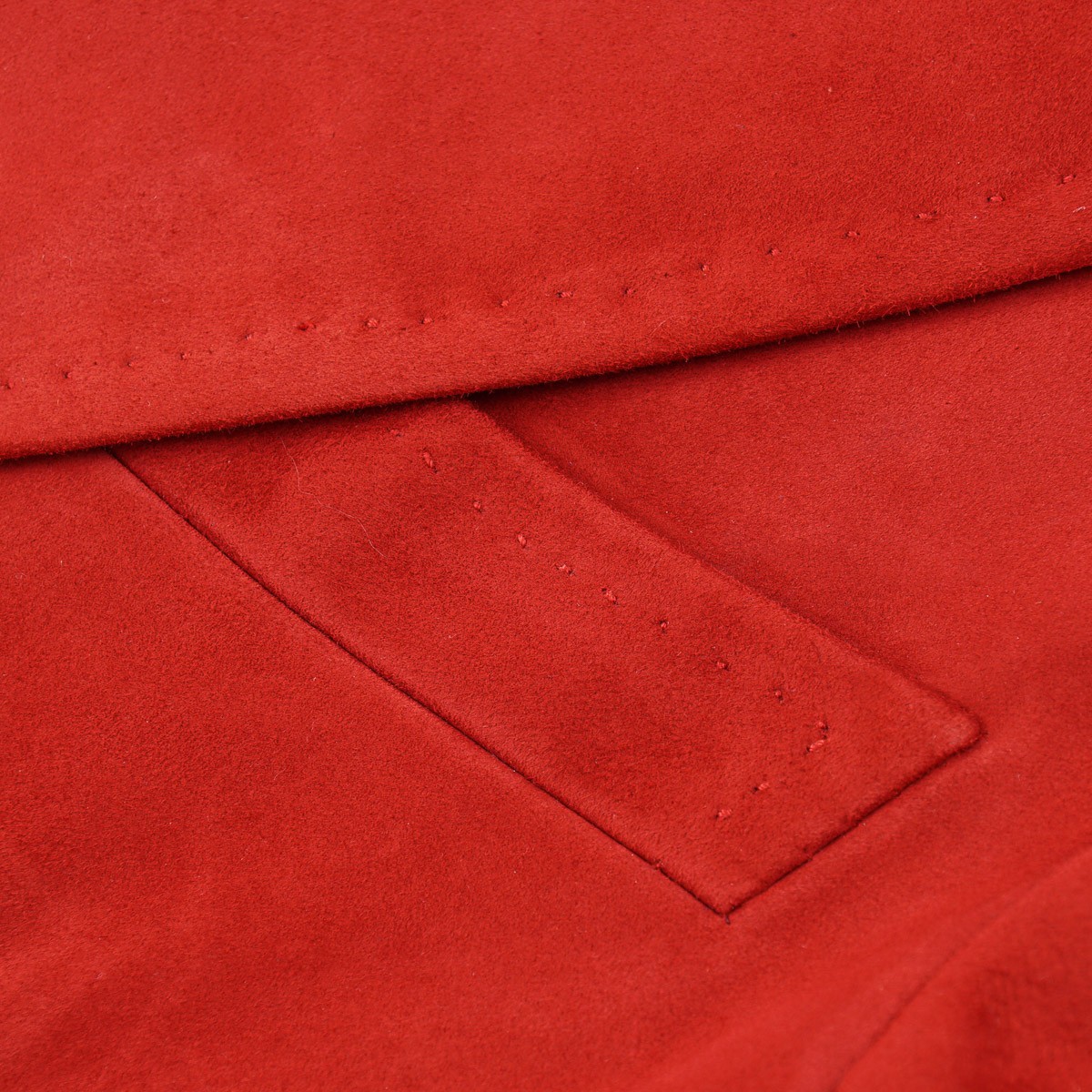 Isaia Red Soft Nappa Lambskin Suede Leather Blazer Jacket Slim L (Eu 52) NWT