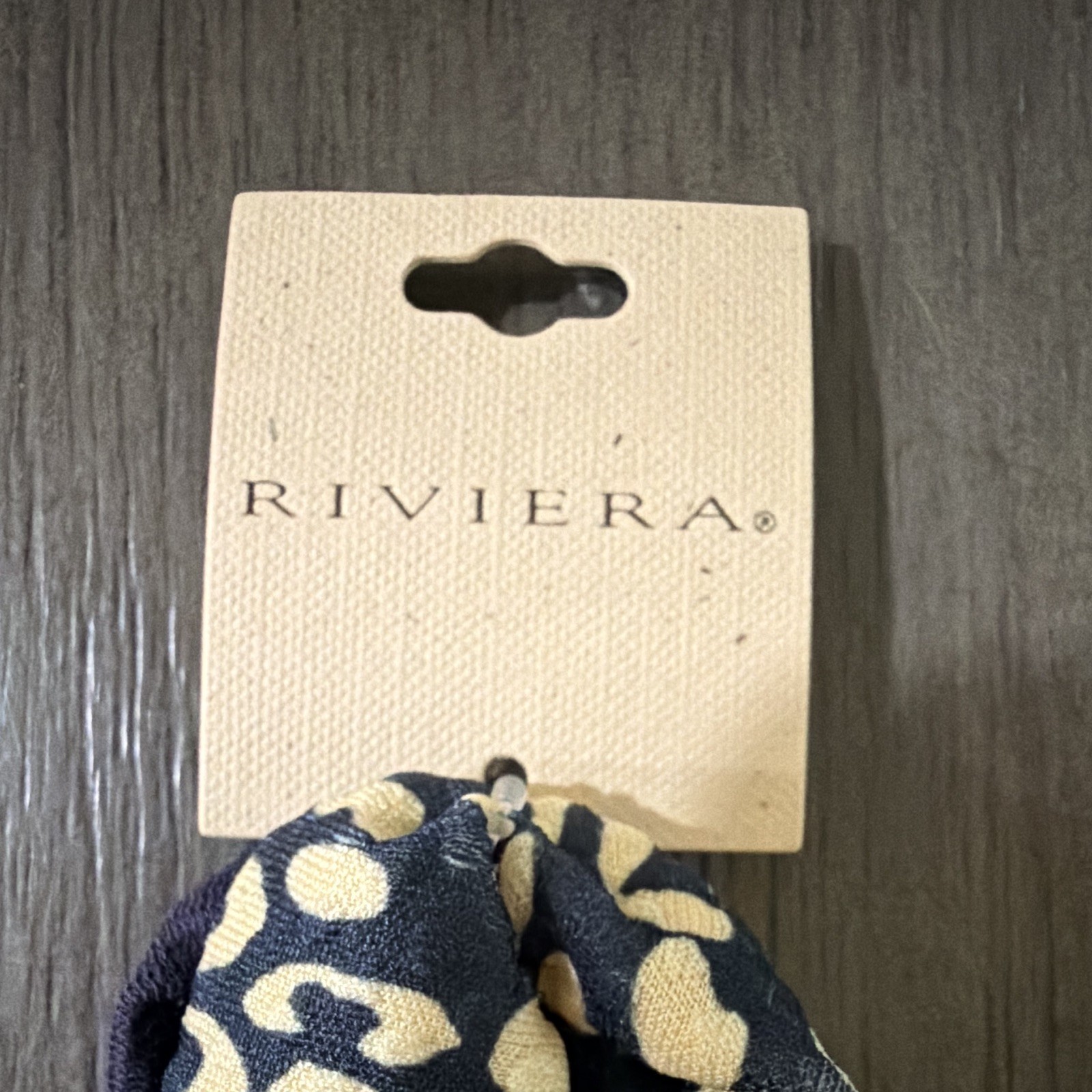Riviera Blue/Beige Leopard Animal Print Fabric Headband Women MPN 3501708-400