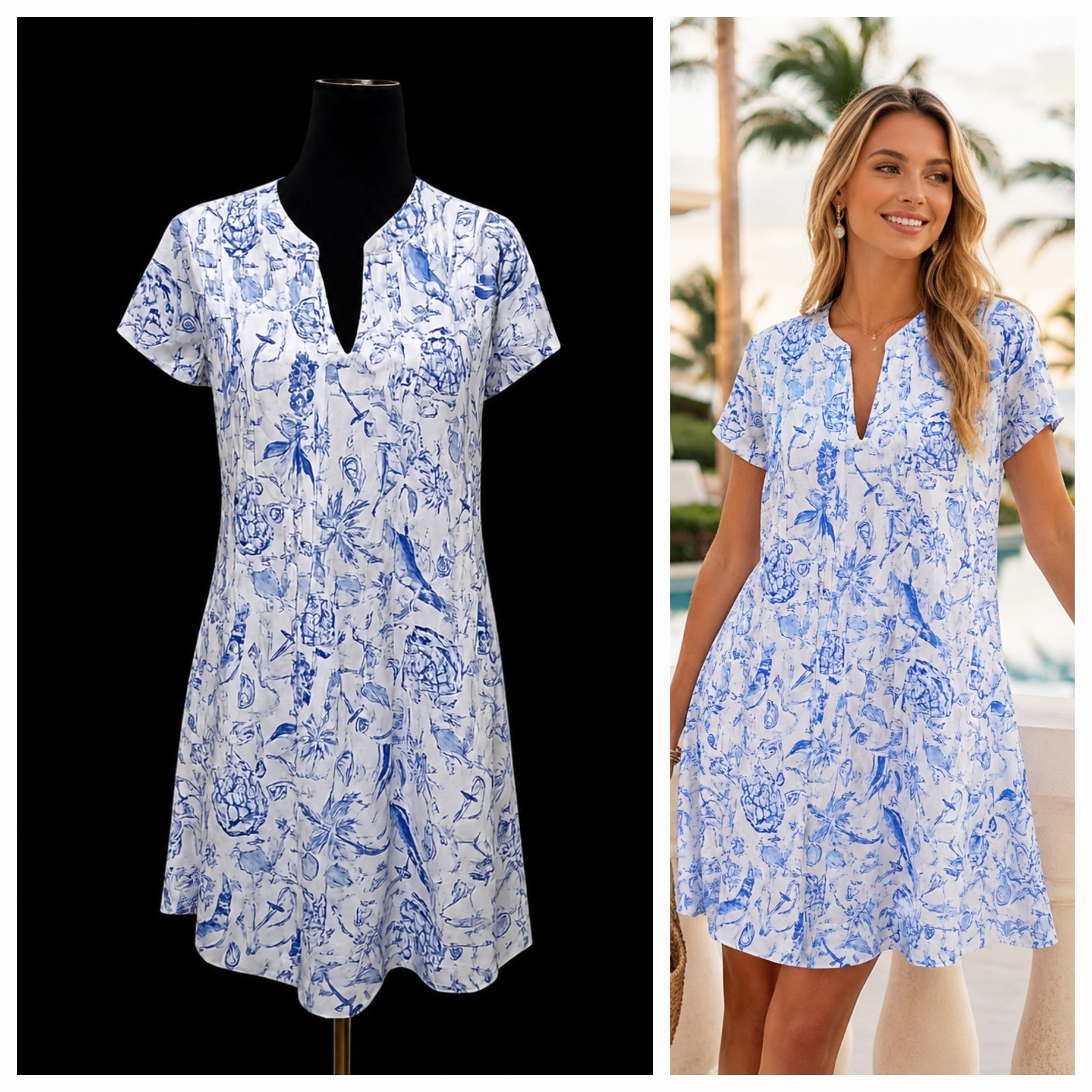 Lilly Pulitzer Natalie Tunic Dress Cover Up Medium Resort White Button Front