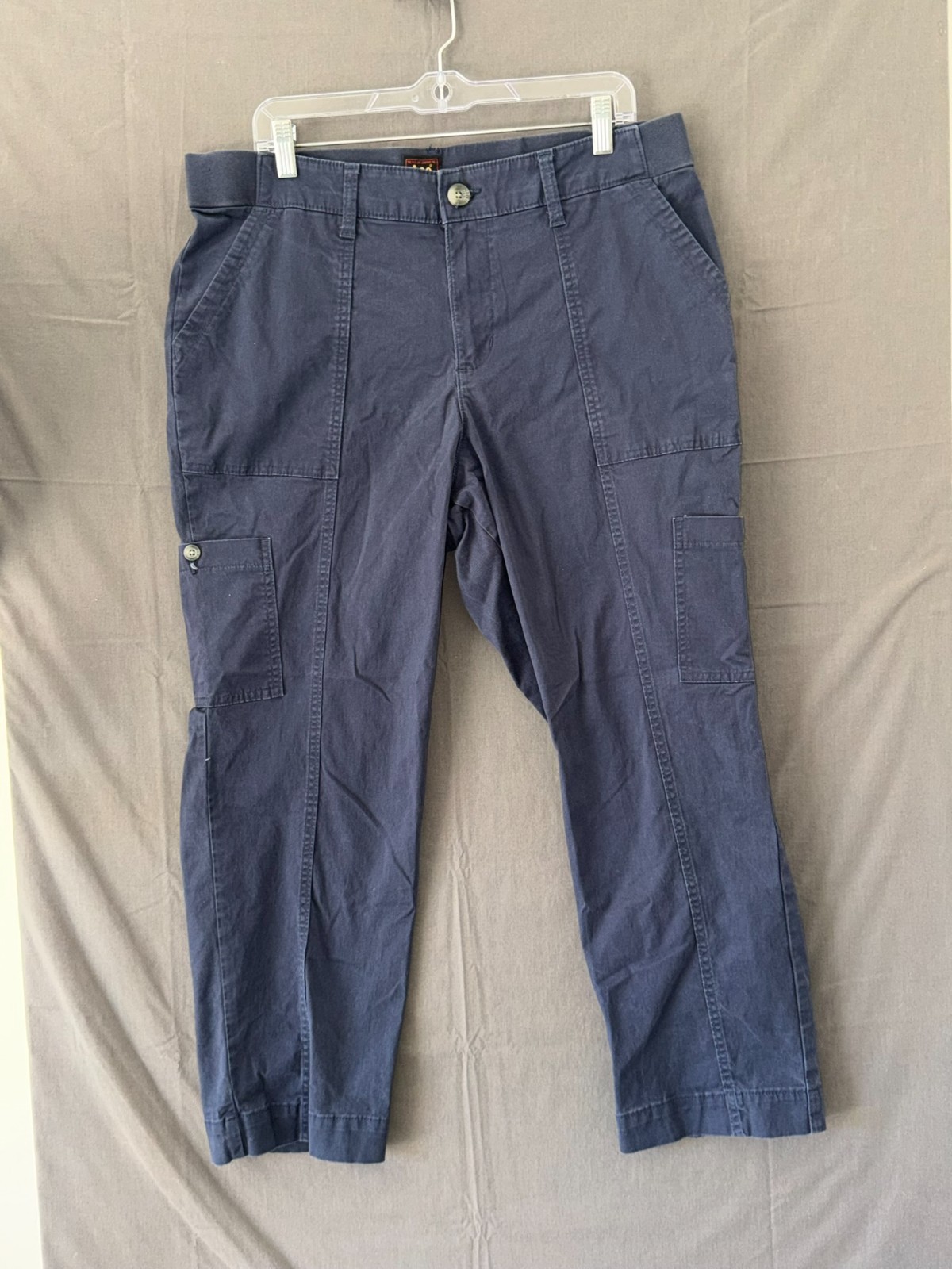 Lee Women’s Cargo Pants 16W Petite Dark Blue 98% Cotton 2% Elastane Utility