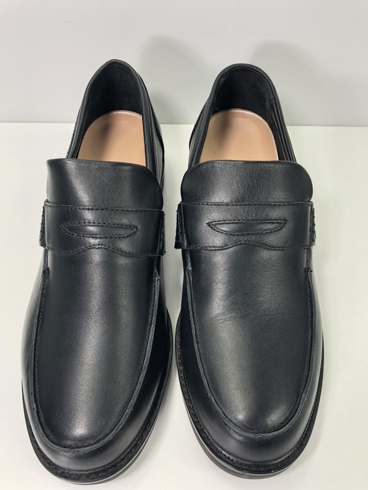 Apex Lexington LT200M Loafers Black Leather Adjustable Straps Mens Size 11W Wide