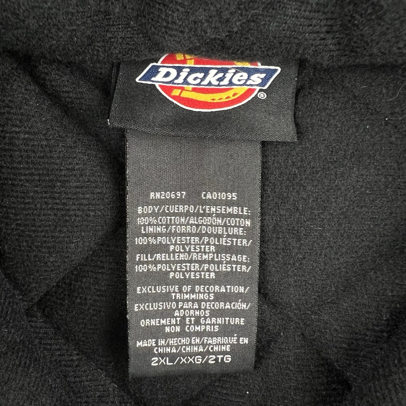 Dickies Jacket Mens 2XL Brown Canvas Hooded Bomber Insulated Workwear