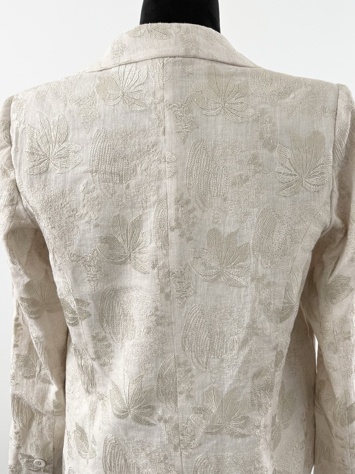 Sundance Jacket Women’s Small Beige Blazer Embroidered 100% Linen New